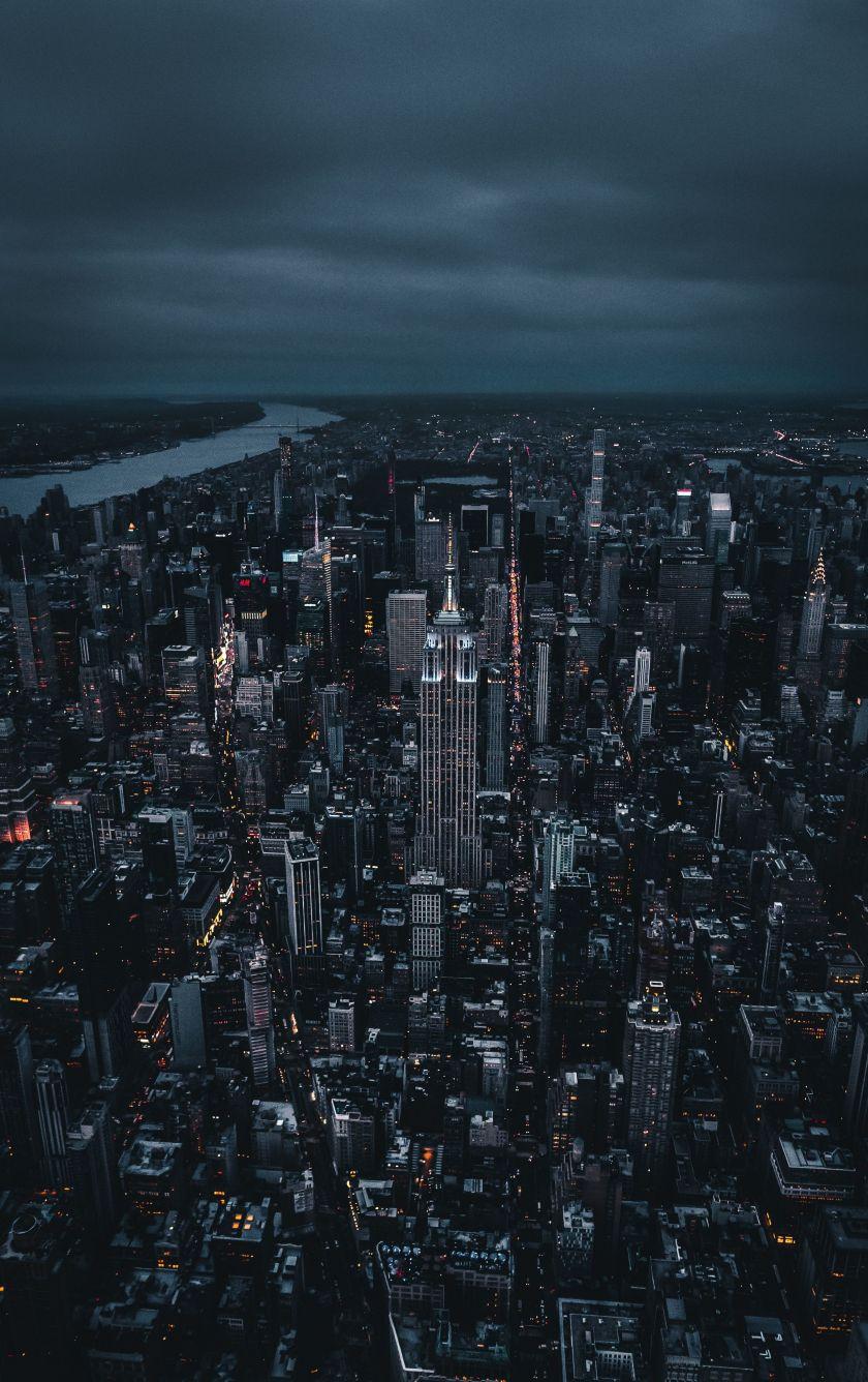 840x1336 Download 840x1336 wallpaper new york, dark, night, city, aerial view, iphone iphone 5s, iphone 5c, ipod touch, 840x1336 HD image, background, 16532