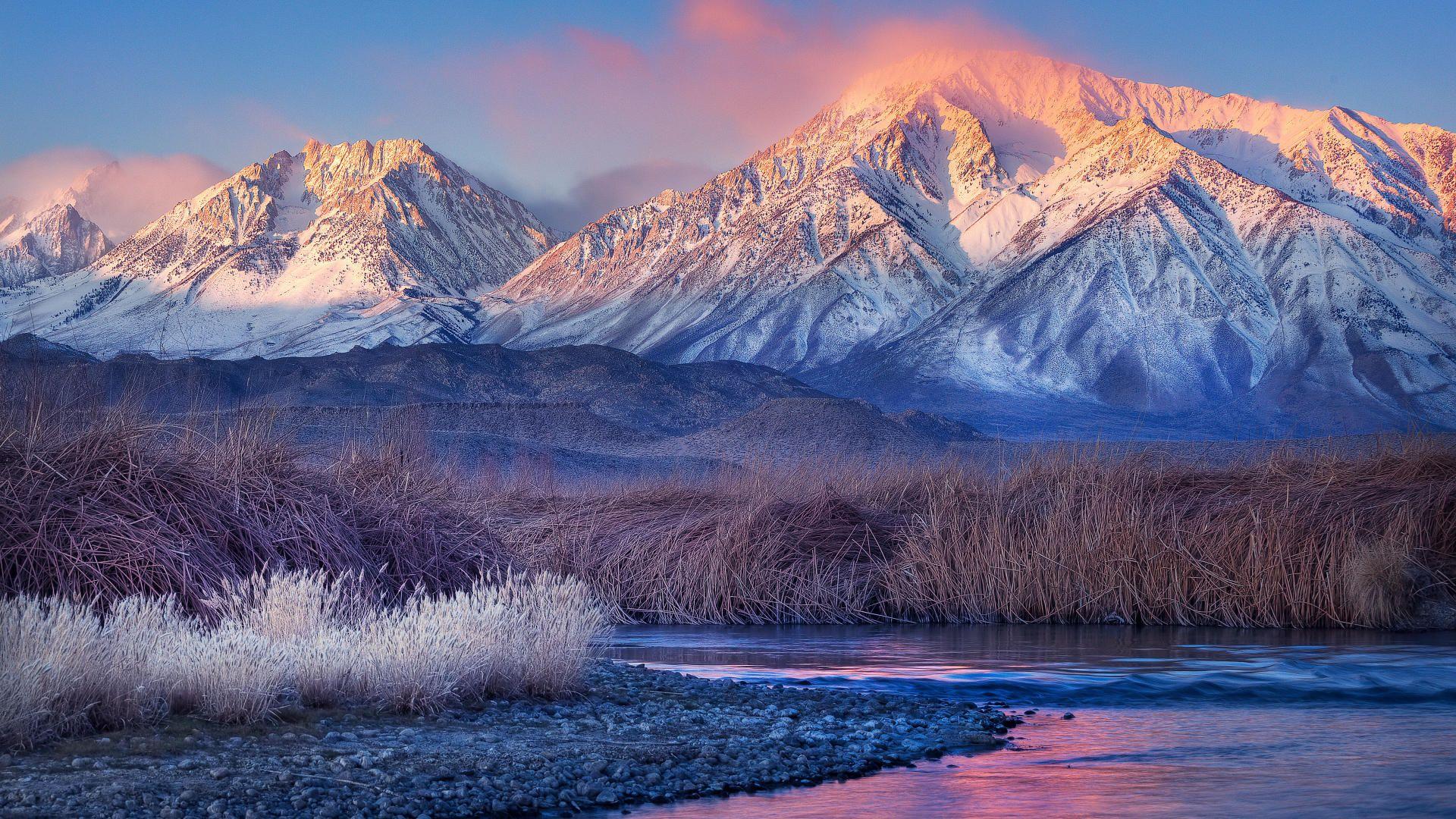 1920x1080 Winter Mountain Scenes Wallpaper