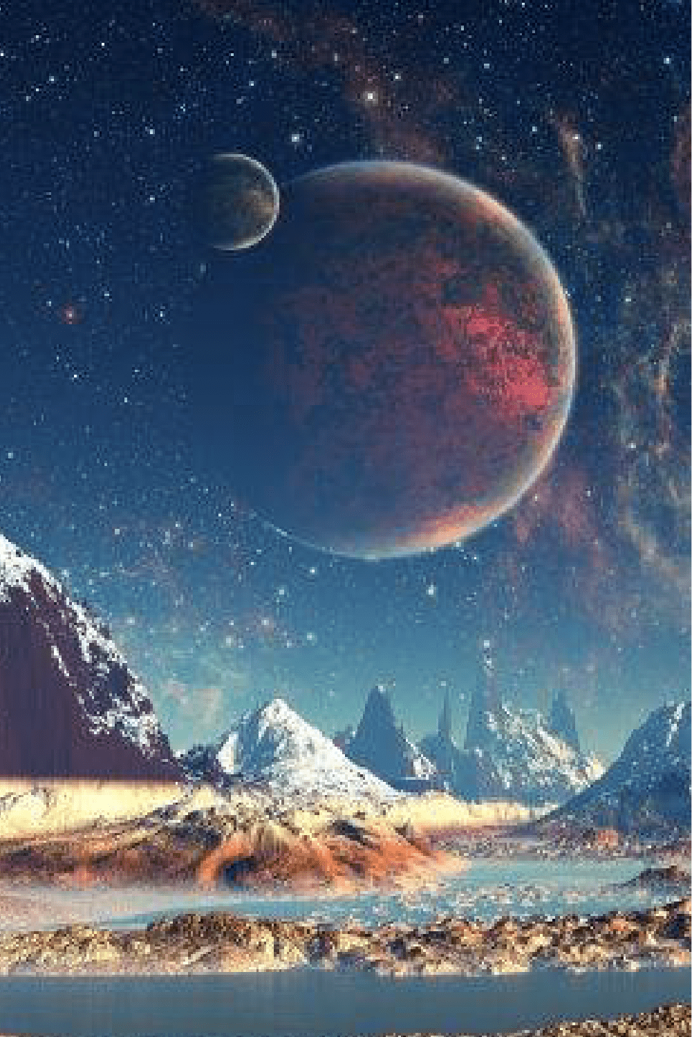 1001x1500 NEXT GEN SKINCARE: EVENPRIME. Planets wallpaper, Fantasy landscape, Space art