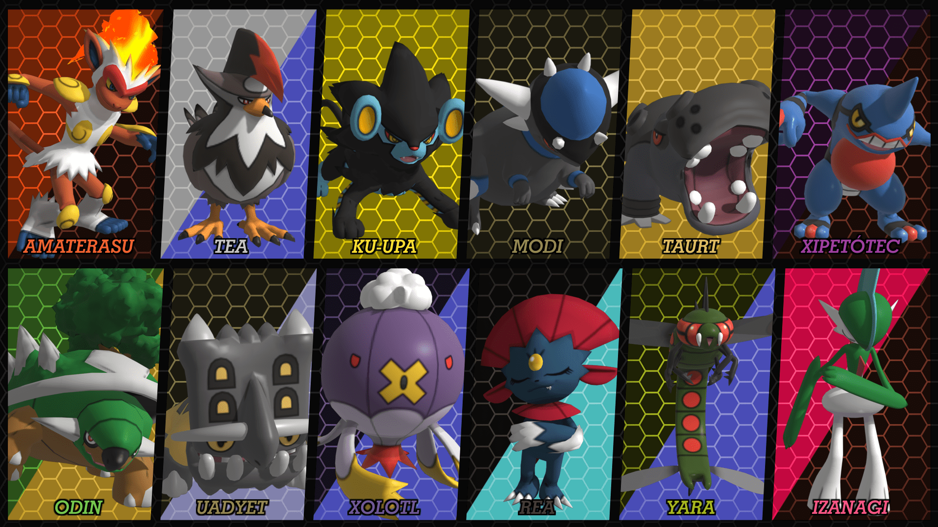 1920x1080 OC I made wallpaper of my pokemon teams for the adventures. This is Gen 4
