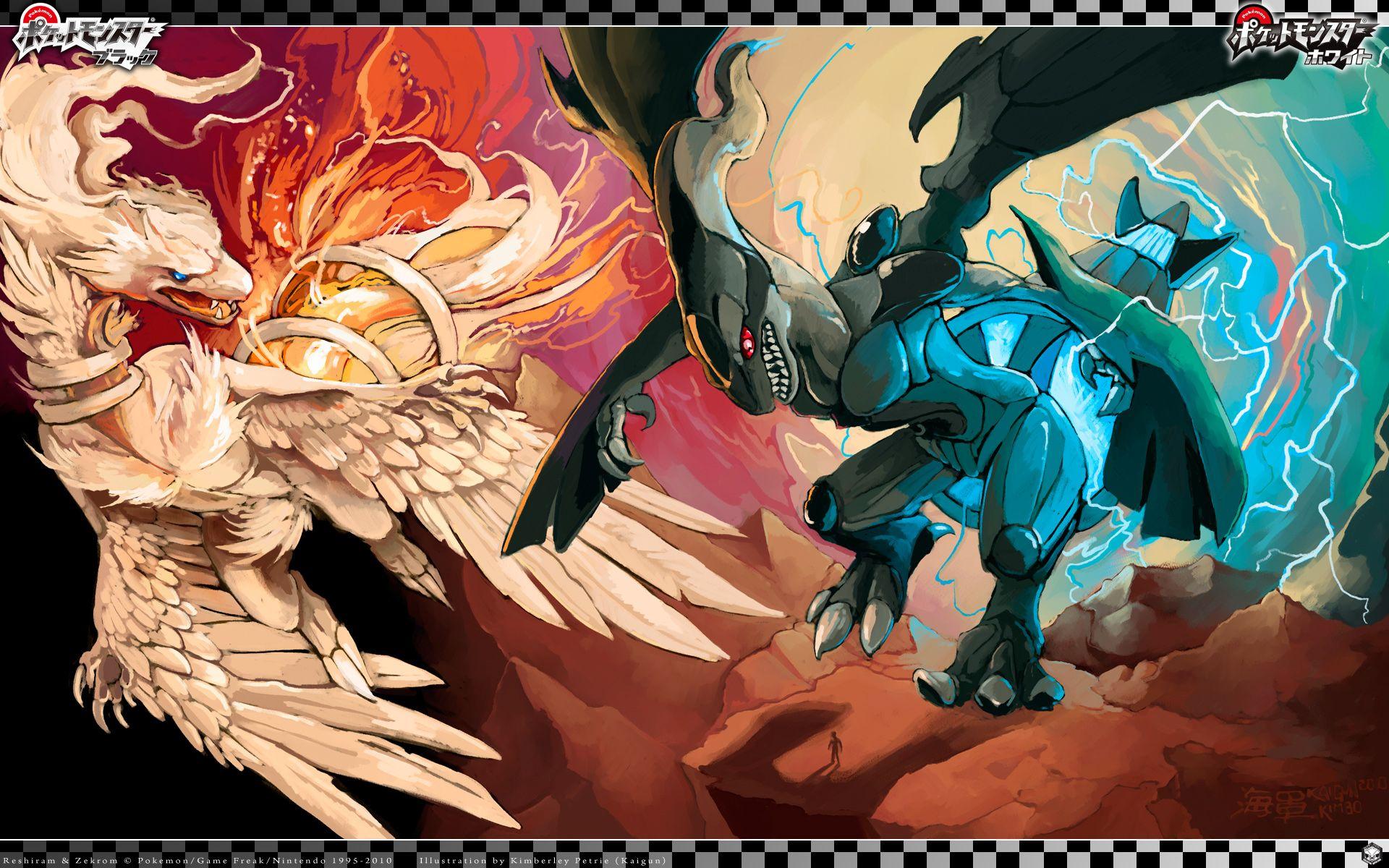 1920x1200 HD Pokemon Black And White Background