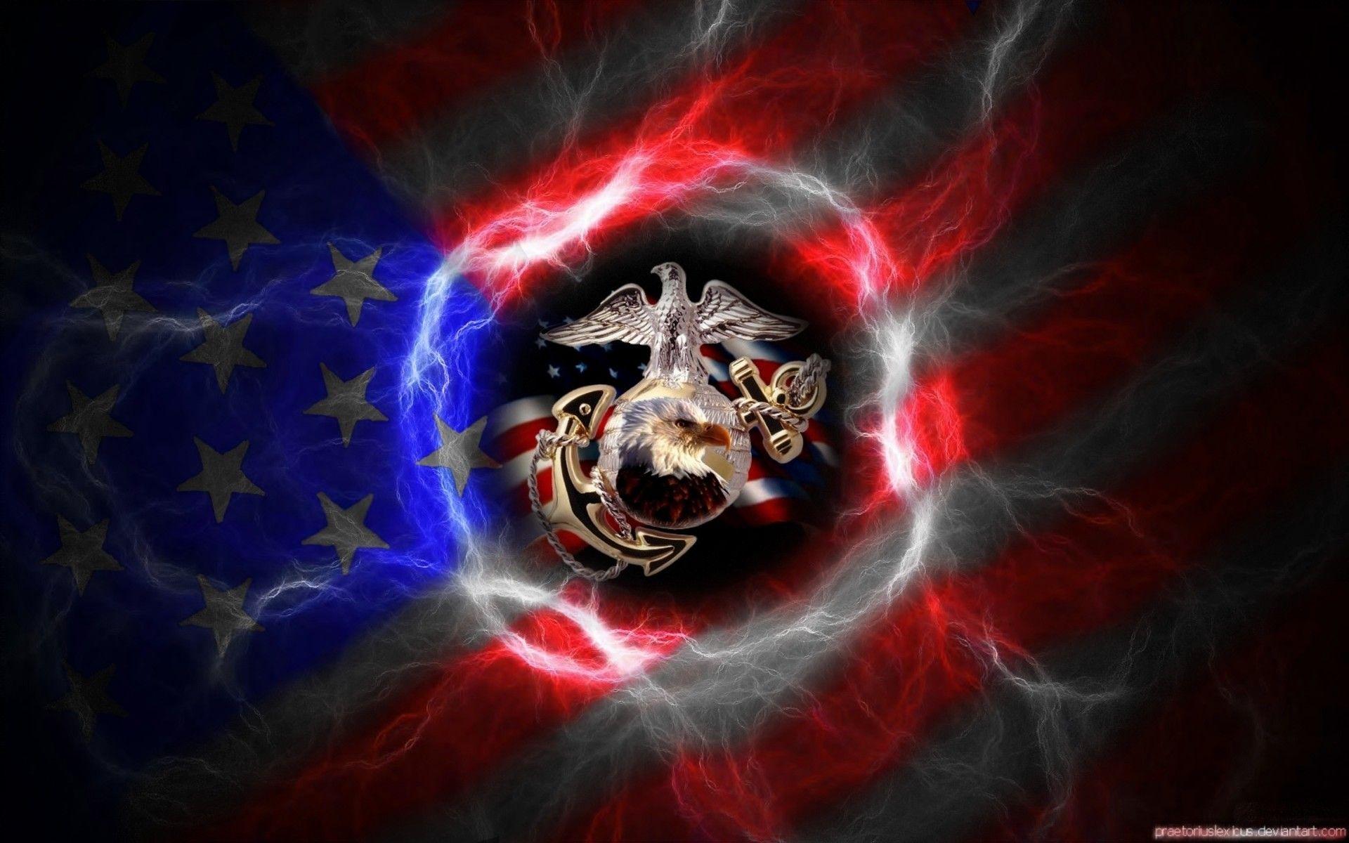 Usmc Flag Background