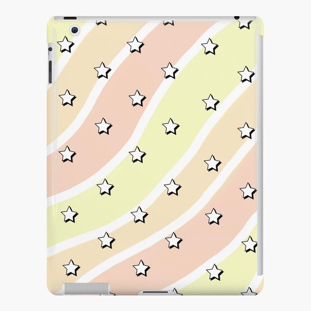 1000x1000 Aesthetic Yellow Orange Red Waves With Stars Wallpaper IPad Case & Skin By Pastel PaletteD
