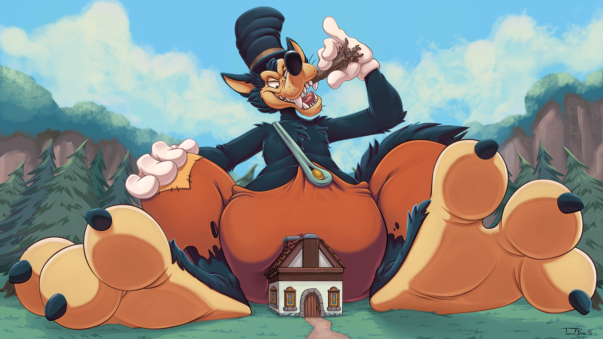 1920x1080 Wallpaper] BIG Bad Wolf by teaselbone - Fur Affinity [dot] net