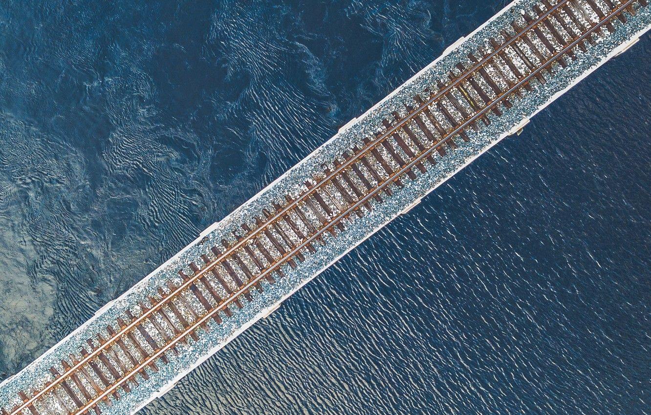 1332x850 Wallpaper bridge, river, rails, FL, railroad, Bradenton, Florida Manatee River, The Manatee River, Bradenton image for desktop, section природа
