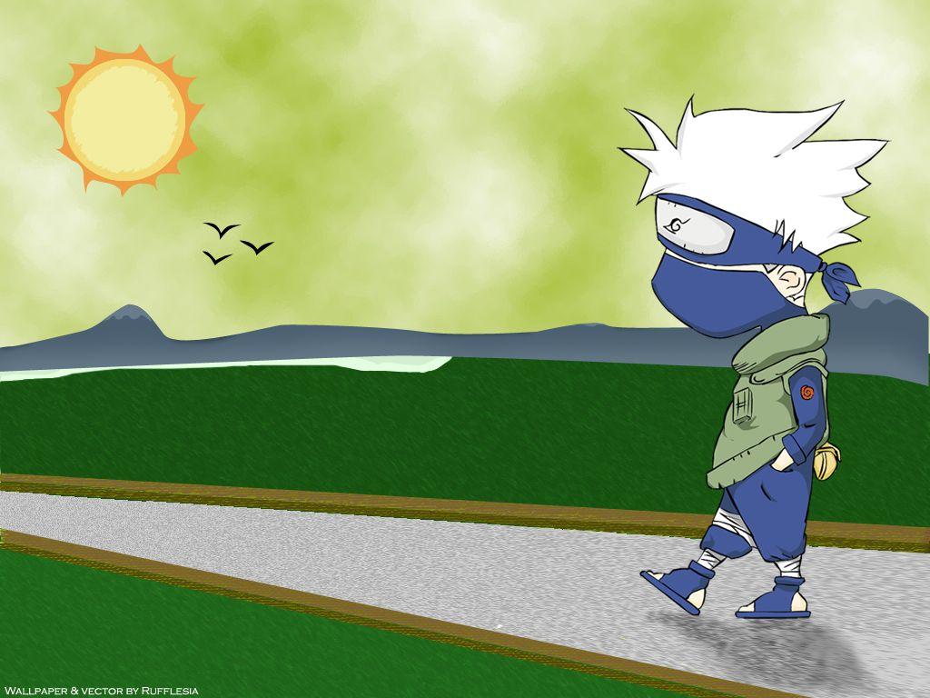 1024x768 Naruto Wallpaper: Kakashi Chibi Wallpaper