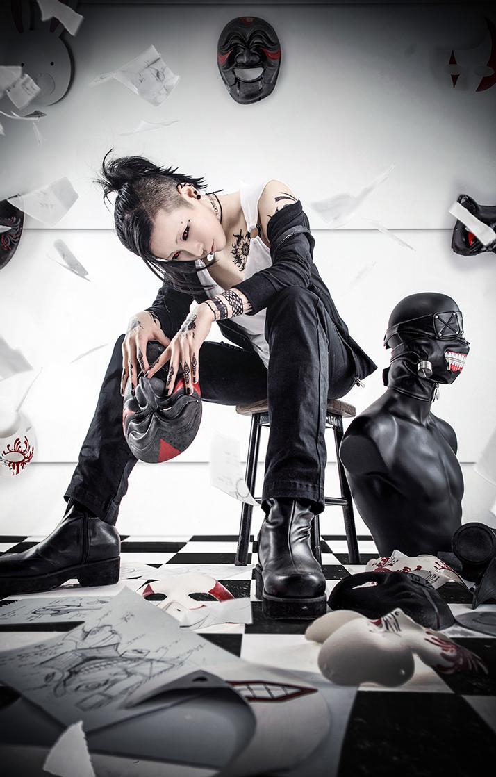 714x1118 Wallpaper Anime: Tokyo Ghoul Uta cosplay