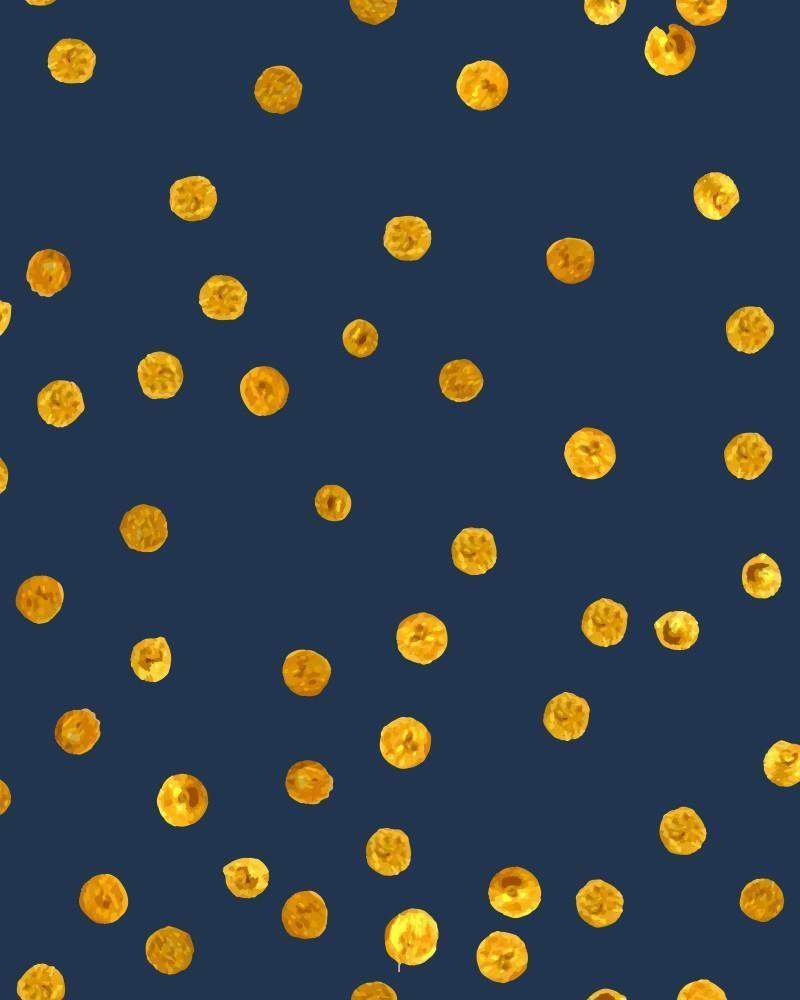 800x1000 Navy + Gold Dots Wallpaper. Polka dots wallpaper, Dots wallpaper, Navy wallpaper
