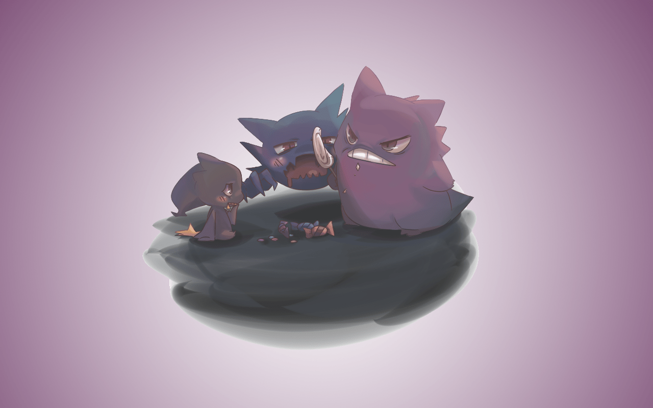 1280x800 pokemon, candy, purple, Gengar, Haunter, lollipops wallpaper