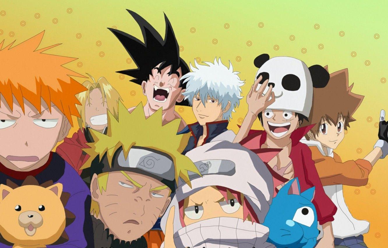 1332x850 Wallpaper game, Bleach, Naruto, One Piece, anime, crossover, asian, manga, Fullmetal Alchemist, Gintama, Naruto Shippuden, panda, oriental, asiatic, Dragon Ball, Katekyo Hitman Reborn! Fairy Tail image for desktop, section сёнэн