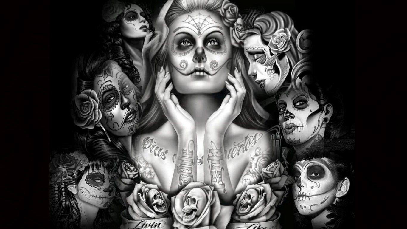 1366x768 Free download Sugar Skull Girls Computer Wallpaper Desktop Background 1366x768 [1366x768] for your Desktop, Mobile & Tablet. Explore Sugar Skull Wallpaper for Home. Day of the Dead Wallpaper, Sugar