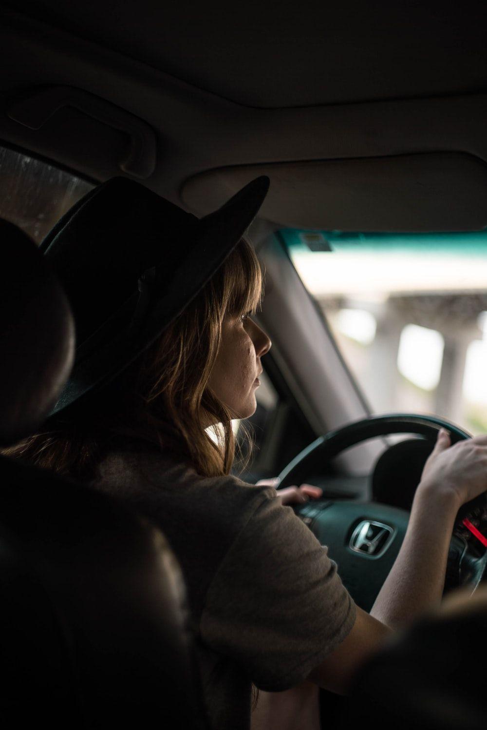 girl driving car wallpaper