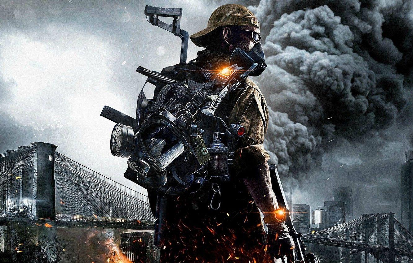 1332x850 Wallpaper The sky, Clouds, Fog, The city, Smoke, Light, Apocalypse, Building, Weapons, Equipment, Ubisoft Entertainment, The Division, Tom Clancys The Division image for desktop, section игры