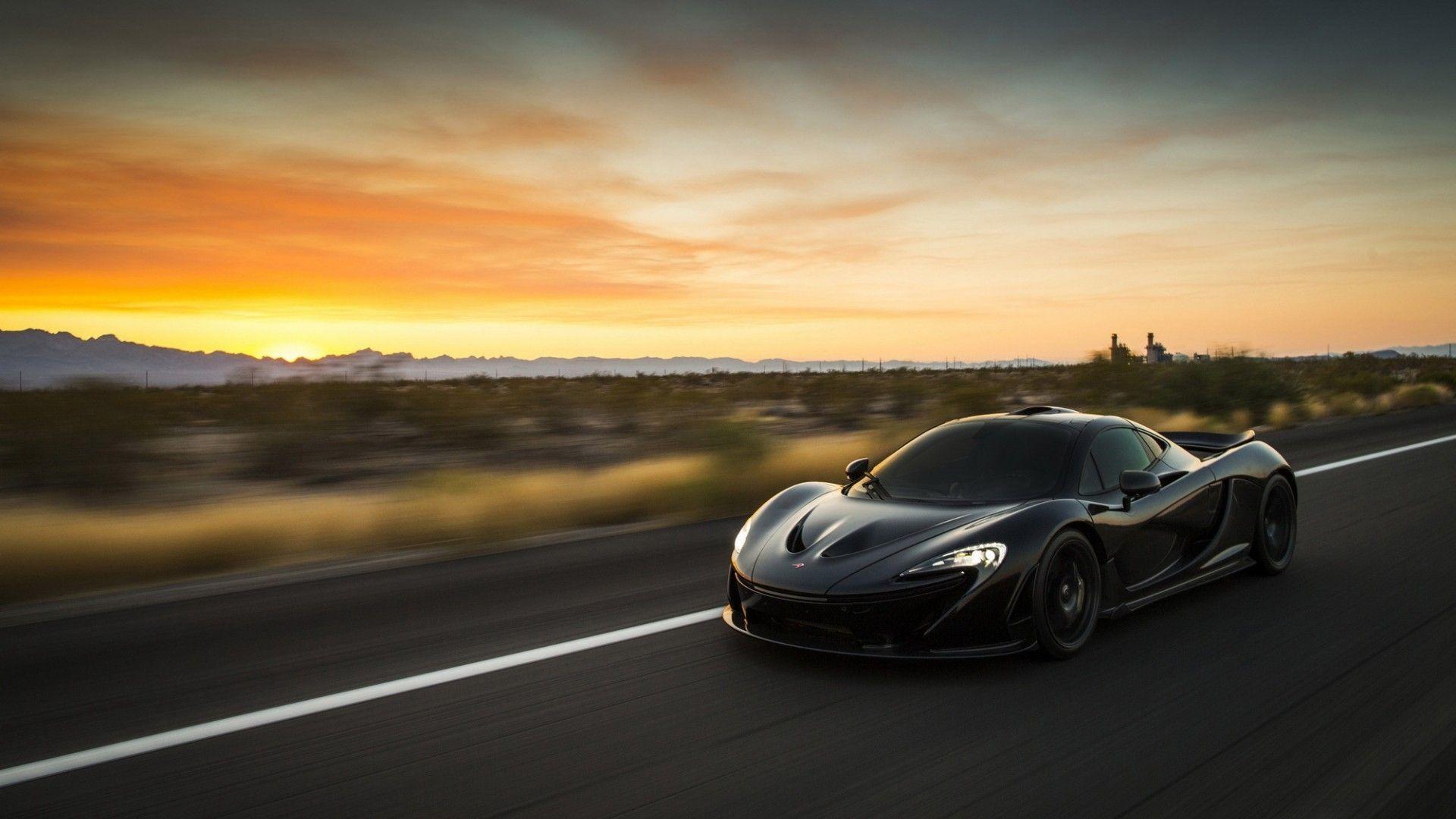 1920x1080 Sunset With Cars Wallpaper