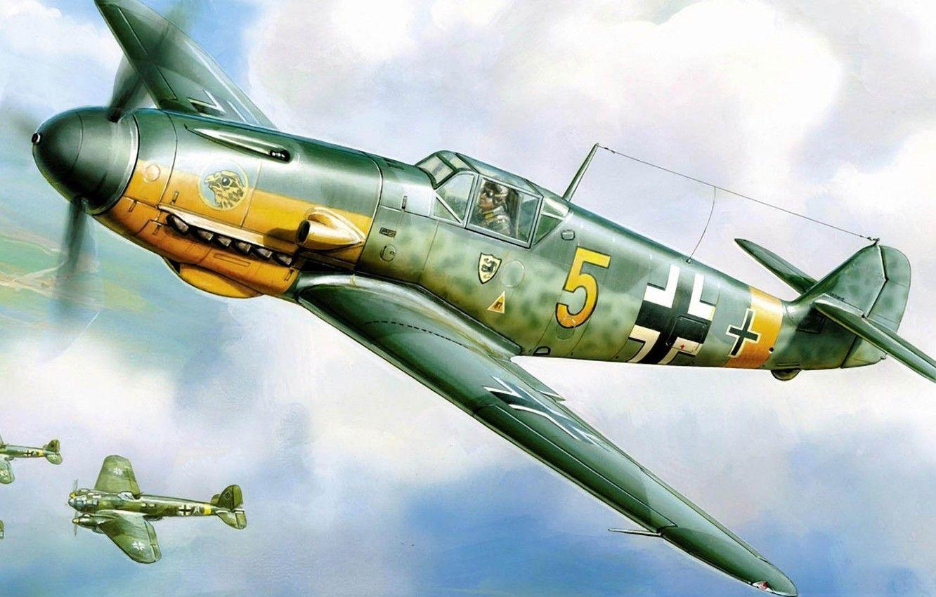 1332x850 Wallpaper Messerschmitt, Luftwaffe, Single Engine Piston Fighter Low, Frontline Fighter, Bf 109F 2 Image For Desktop, Section авиация
