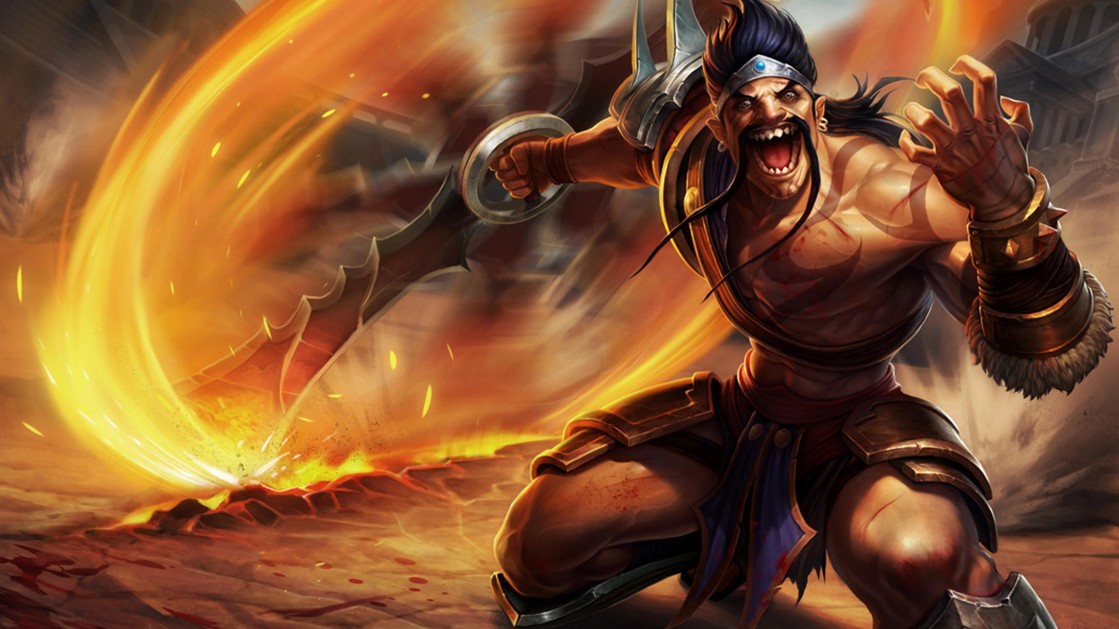 3840x2160 League of Legends Gladiator Draven Skin Spotlight Desktop HD Wallpaper For PC Tablet And Mobile :
