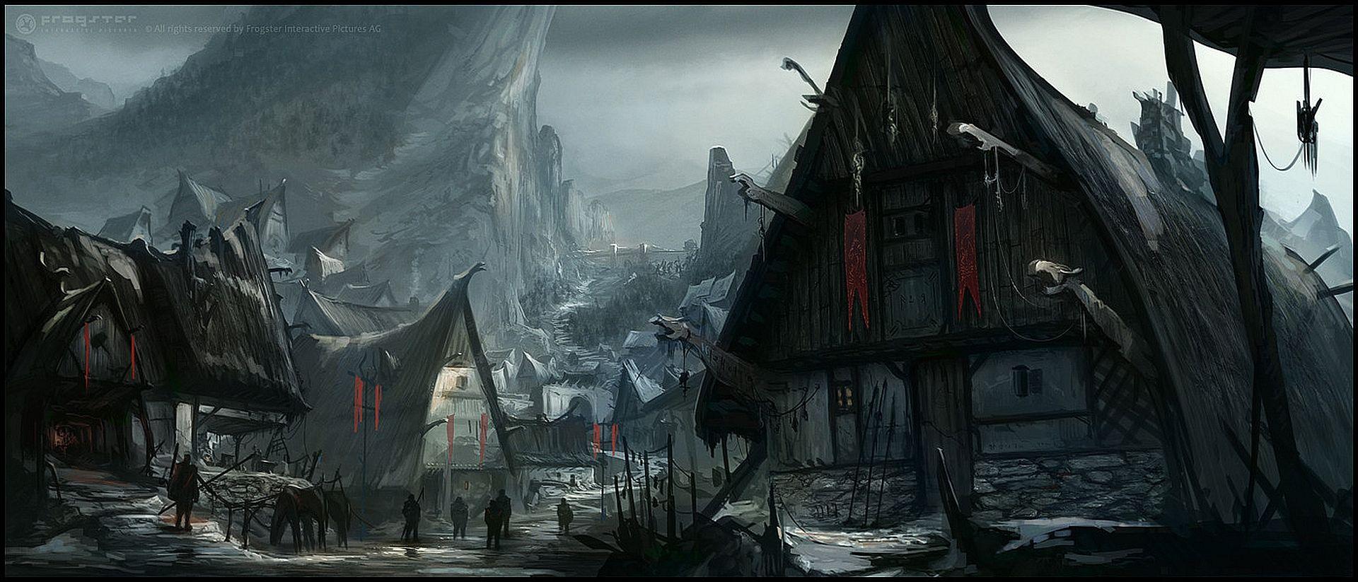 1920x823 Free Fantasy City Wallpaper Background at Cool Monodomo