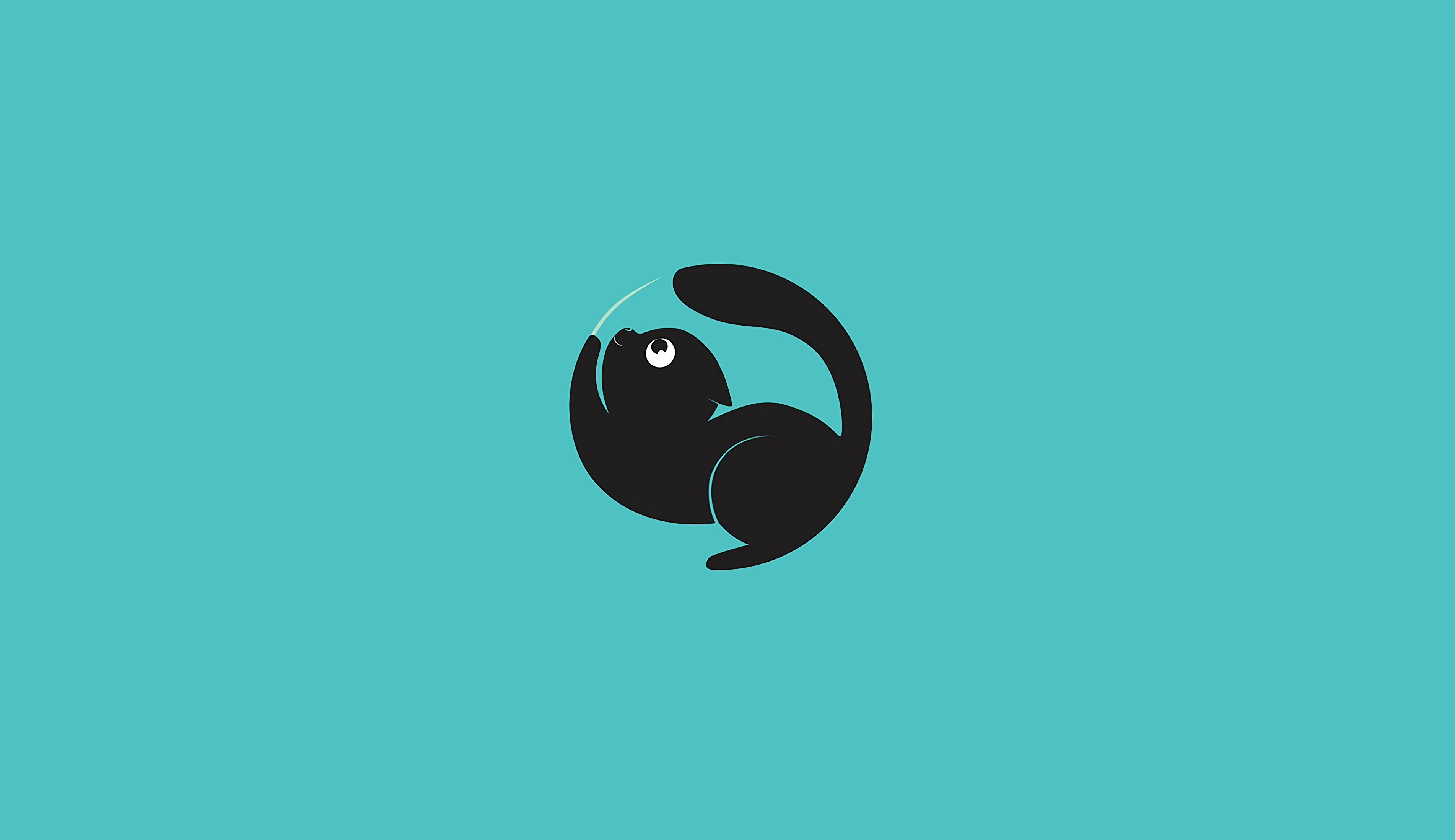3804x2196 Download wallpaper 3804x2196 cat, art, minimalism, funny, vector HD background