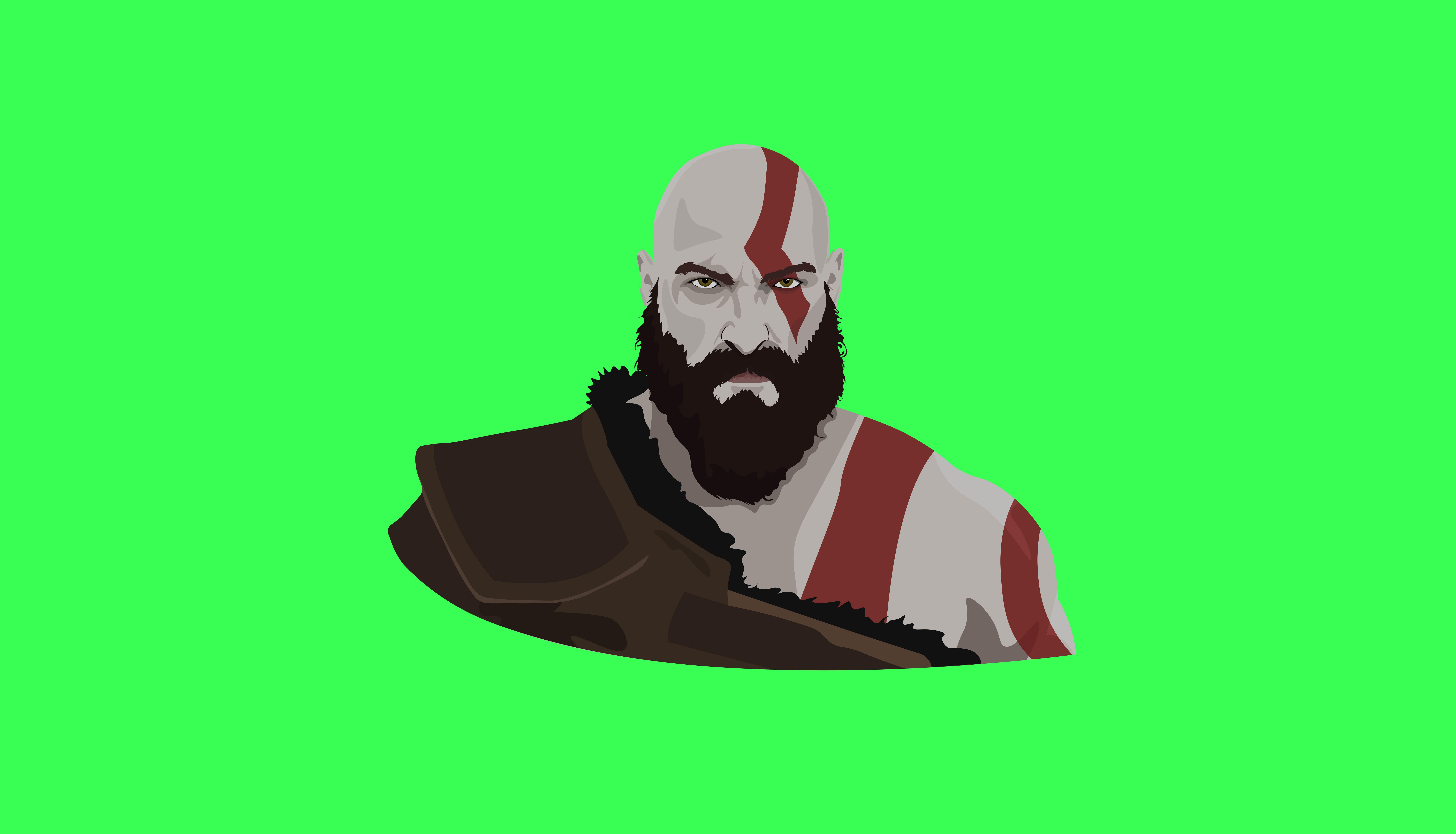 10000x5730 Kratos 10K Vector Art Wallpaper, HD Minimalist 4K Wallpaper, Image, Photo and Background