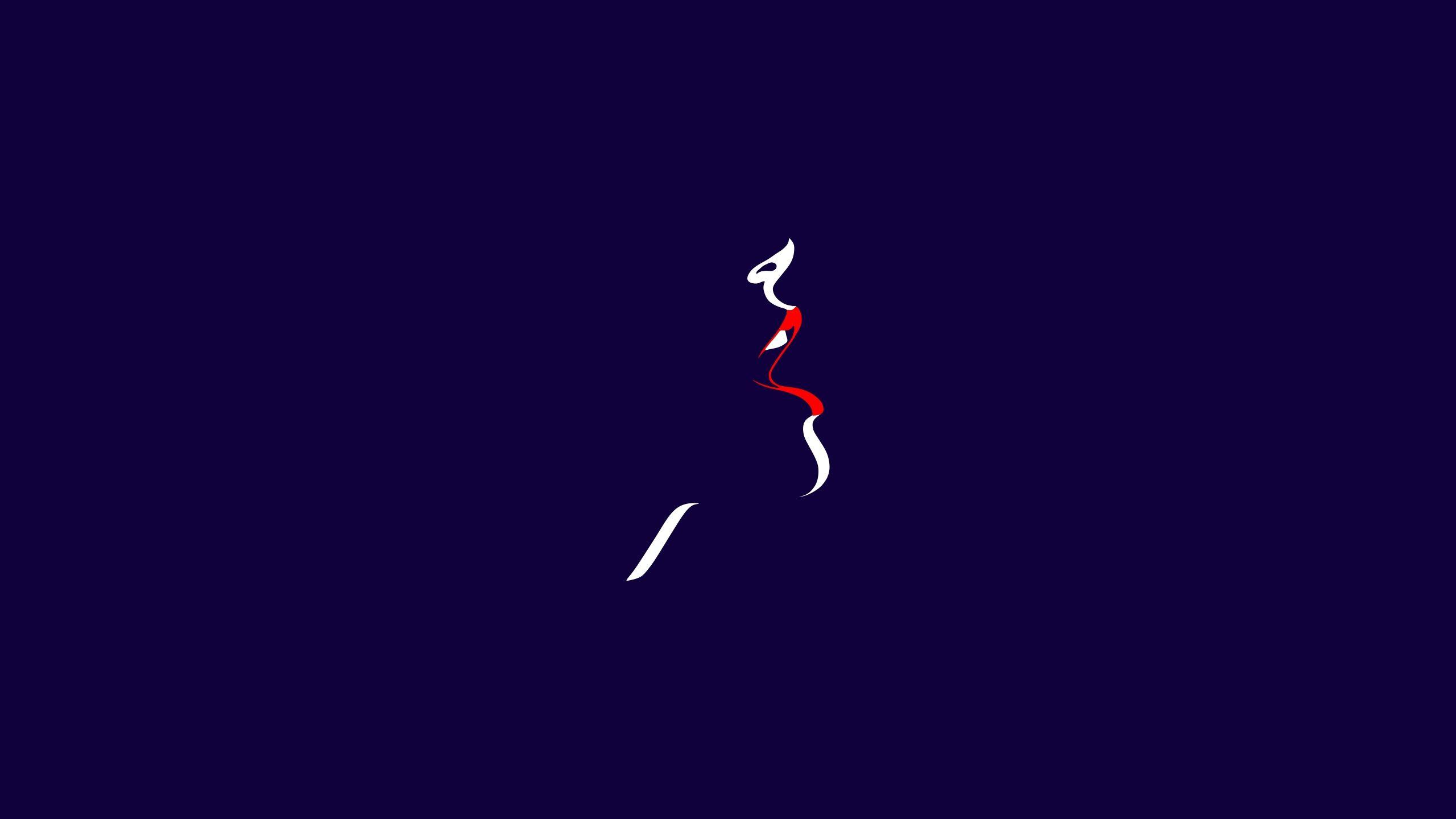 2560x1440 Malika Favre Mouth Open Minimalism Vector Wallpaper:2560x1440