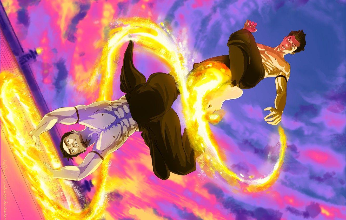 1332x850 Wallpaper Fire, Fire, Avatar, Mako, The Legend of Korra, Iroh, Iroh, Mako image for desktop, section прочее