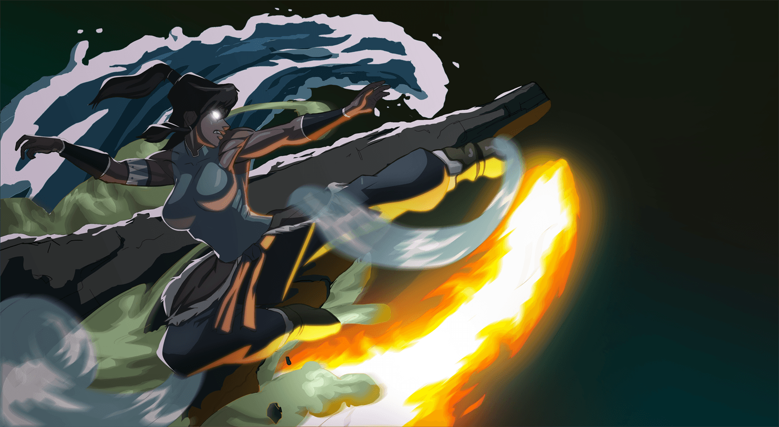 1535x841 Anime Avatar The Legend Of Korra Wallpaper:1535x841