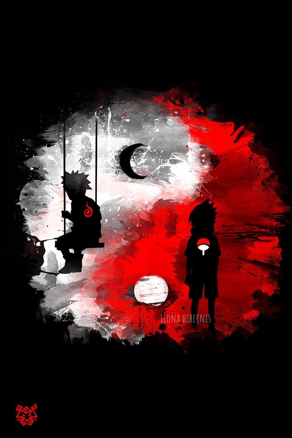 1000x1500 You aren't alone #narutowallpaper See amazing artworks of Displate artists printed on metal.. Wallpaper naruto shippuden, Naruto shippuden sasuke, Anime wallpaper