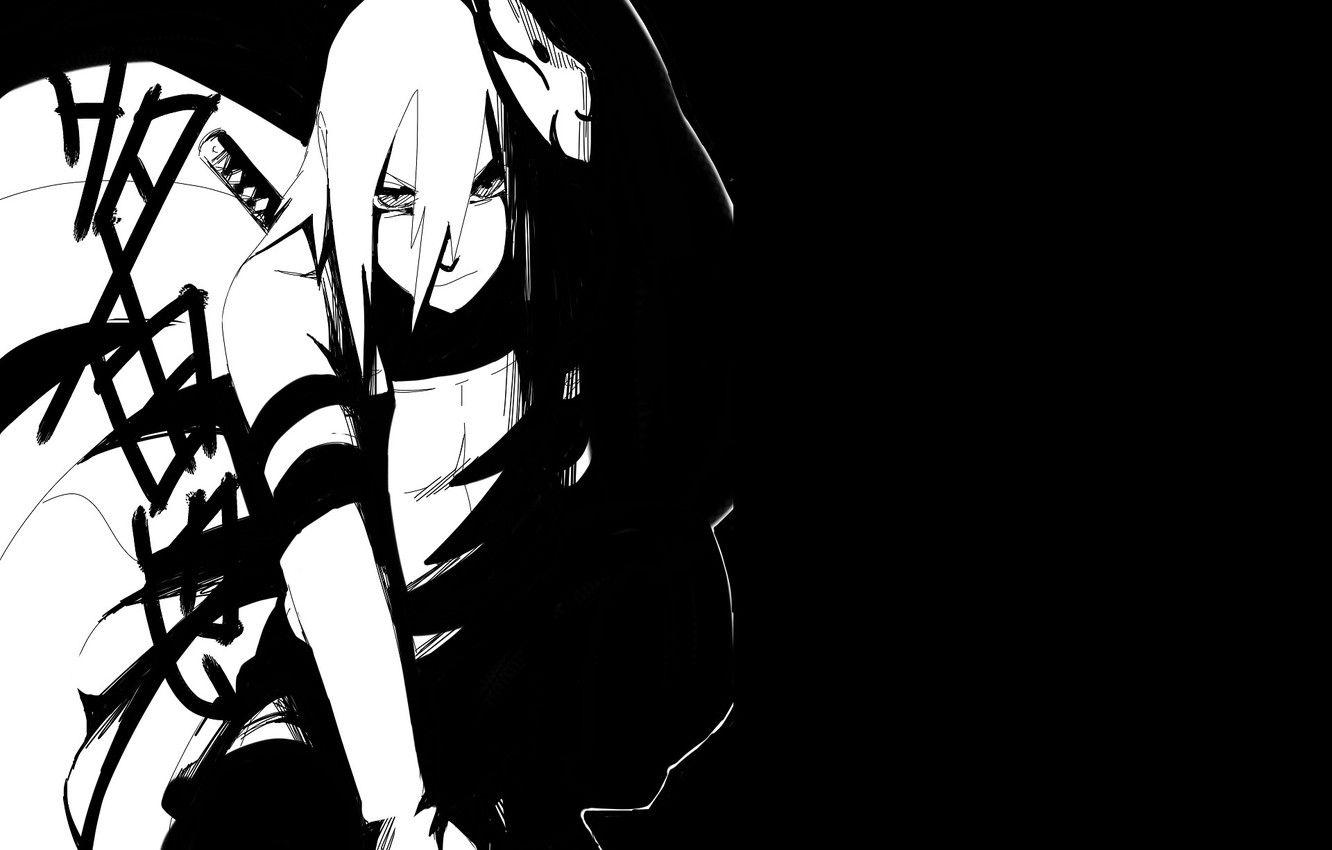 1332x850 Wallpaper girl, silhouette, Naruto, Taua image for desktop, section сёнэн