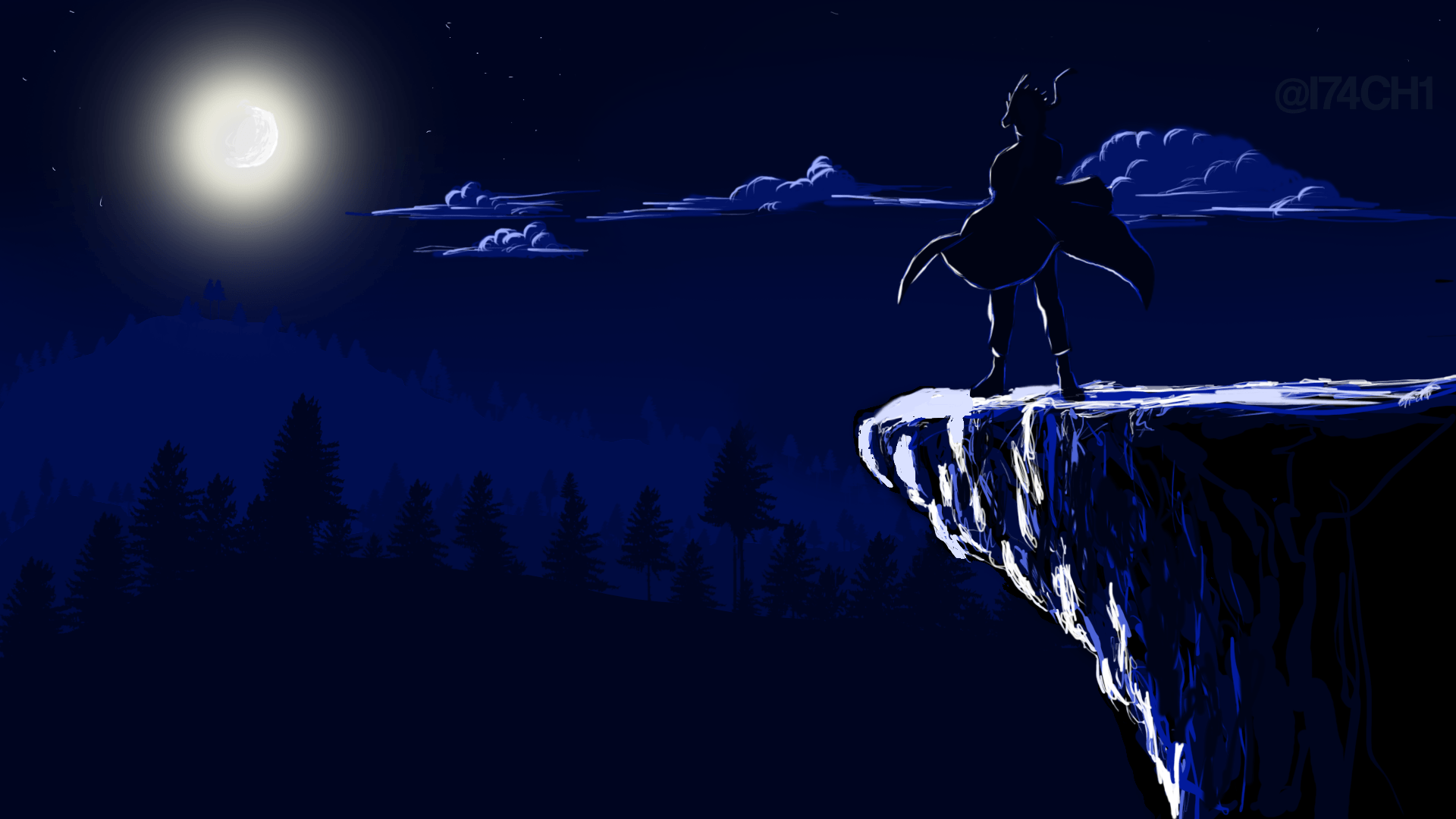 1920x1080 Naruto Silhouette. Digital [1920x1080]