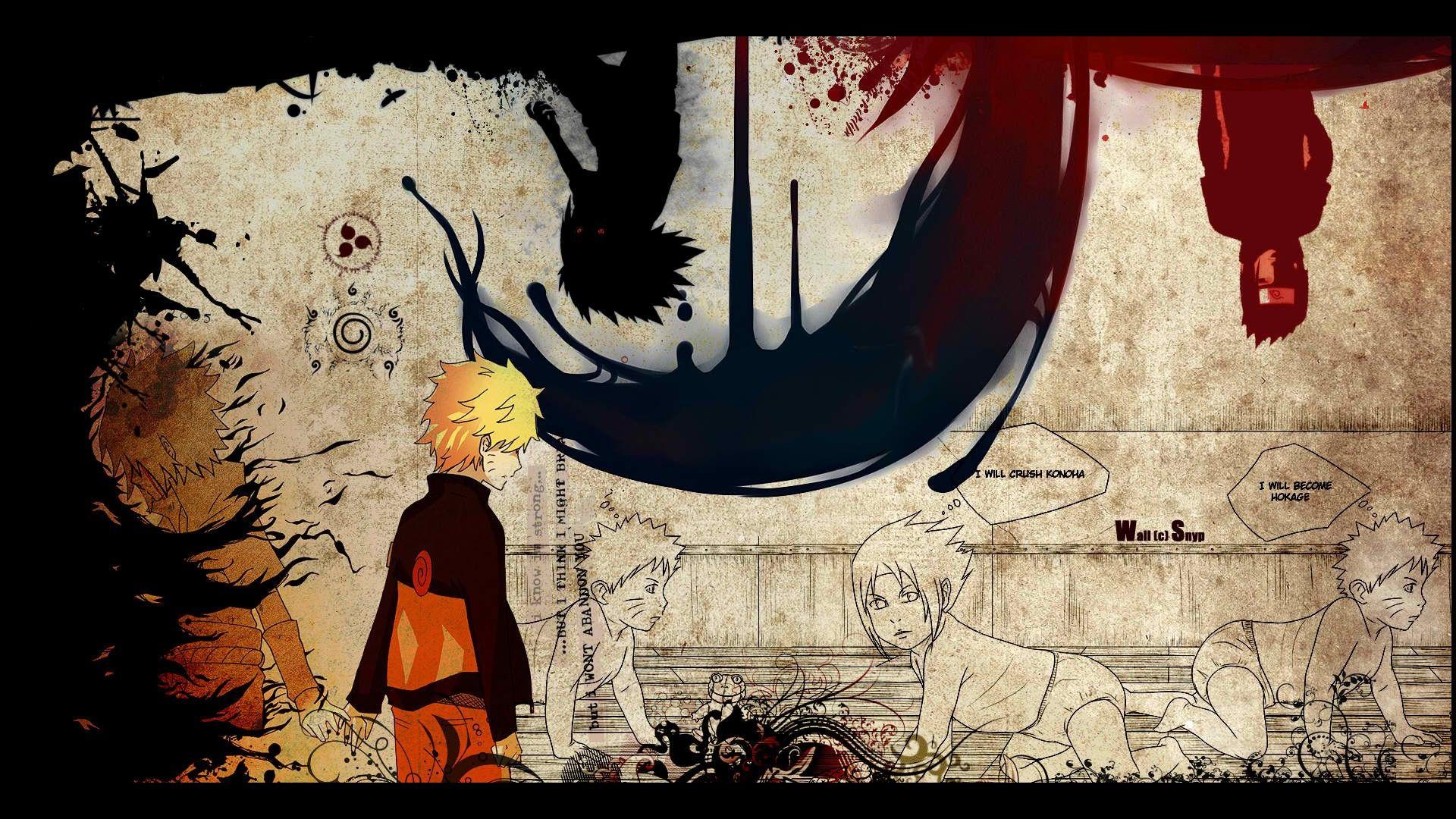 1920x1080 Silhouette Uchiha Sasuke Naruto Shippuden Uzumaki Anime HD wallpaper