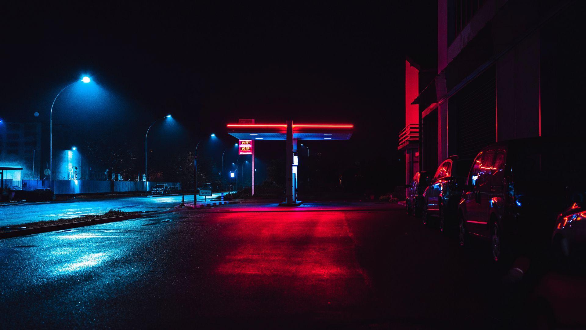 1920x1080 Wallpaper Night City, Neon, City Lights .