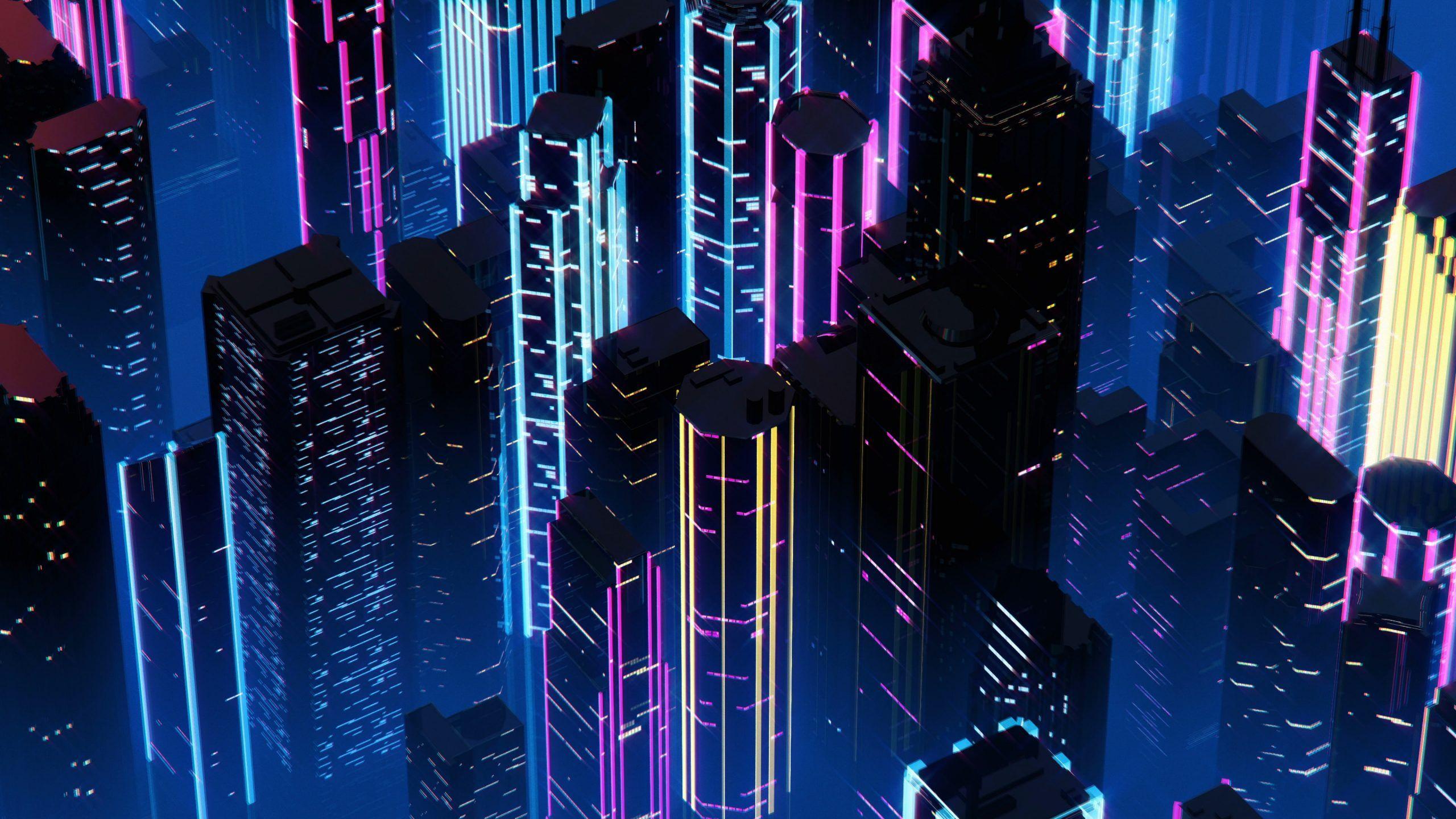 2560x1440 Neon Wallpaper • Wallpaper Night, Music, The city, Neon, Background, Synth, Retrowave • Wallpaper For You The Best Wallpaper For Desktop & Mobile