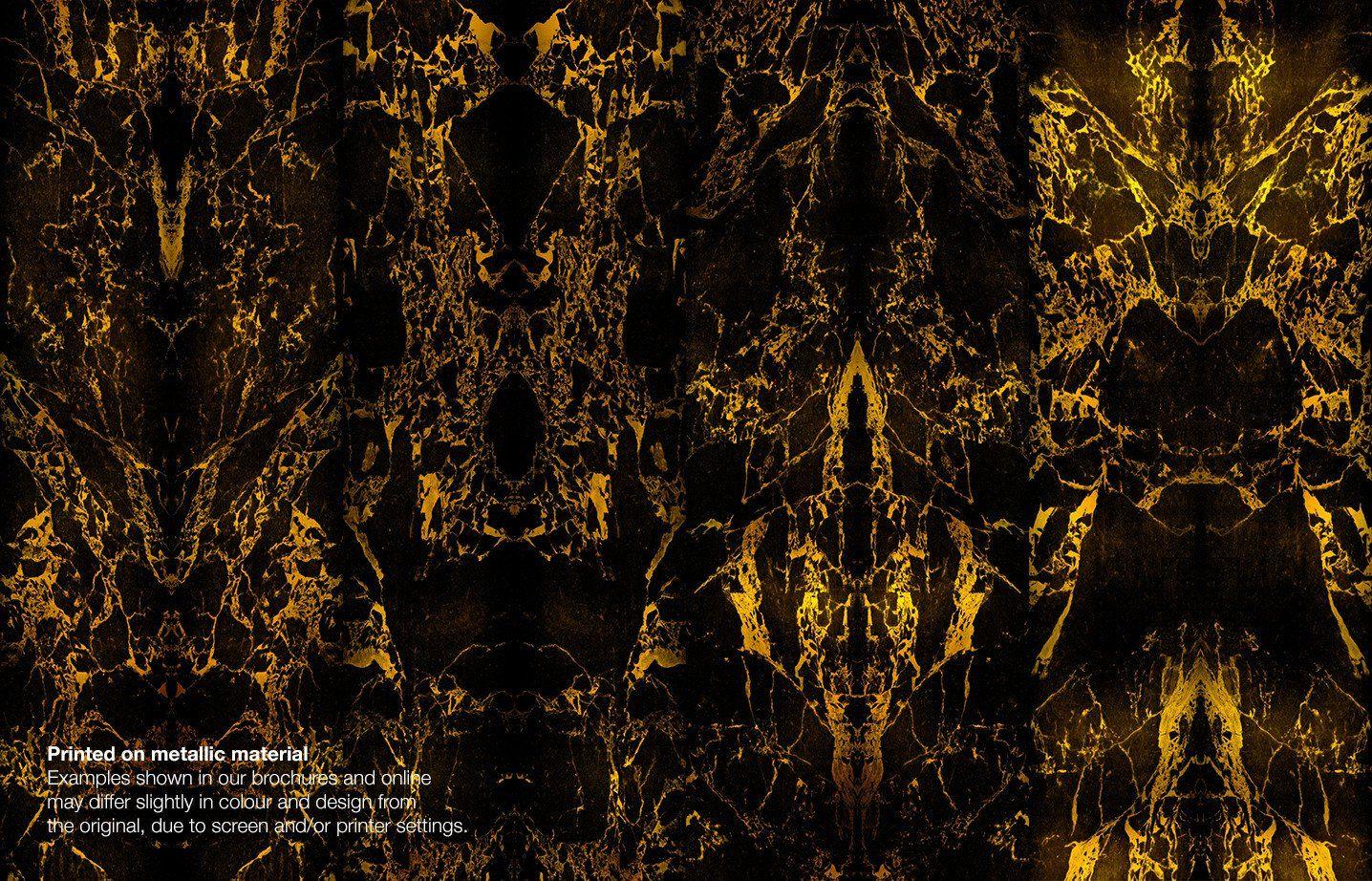 1436x922 Black Metallic Marble Wallpaper design by Piet Hein Eek for NLXL Wallp