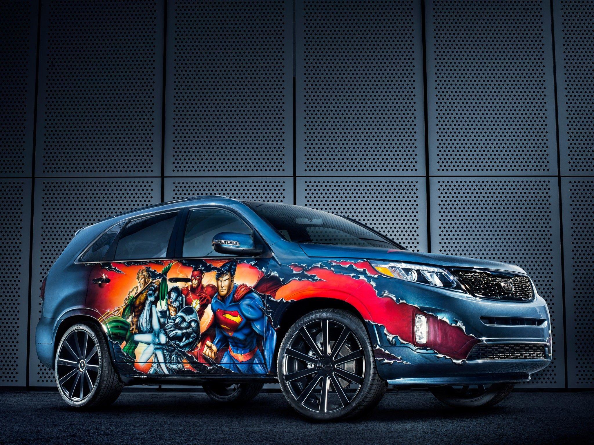 2048x1536 Kia, Sorento, Justice, League, Concept, Superhero, Tuning, Superman, Suv Wallpaper HD / Desktop and Mobile Background