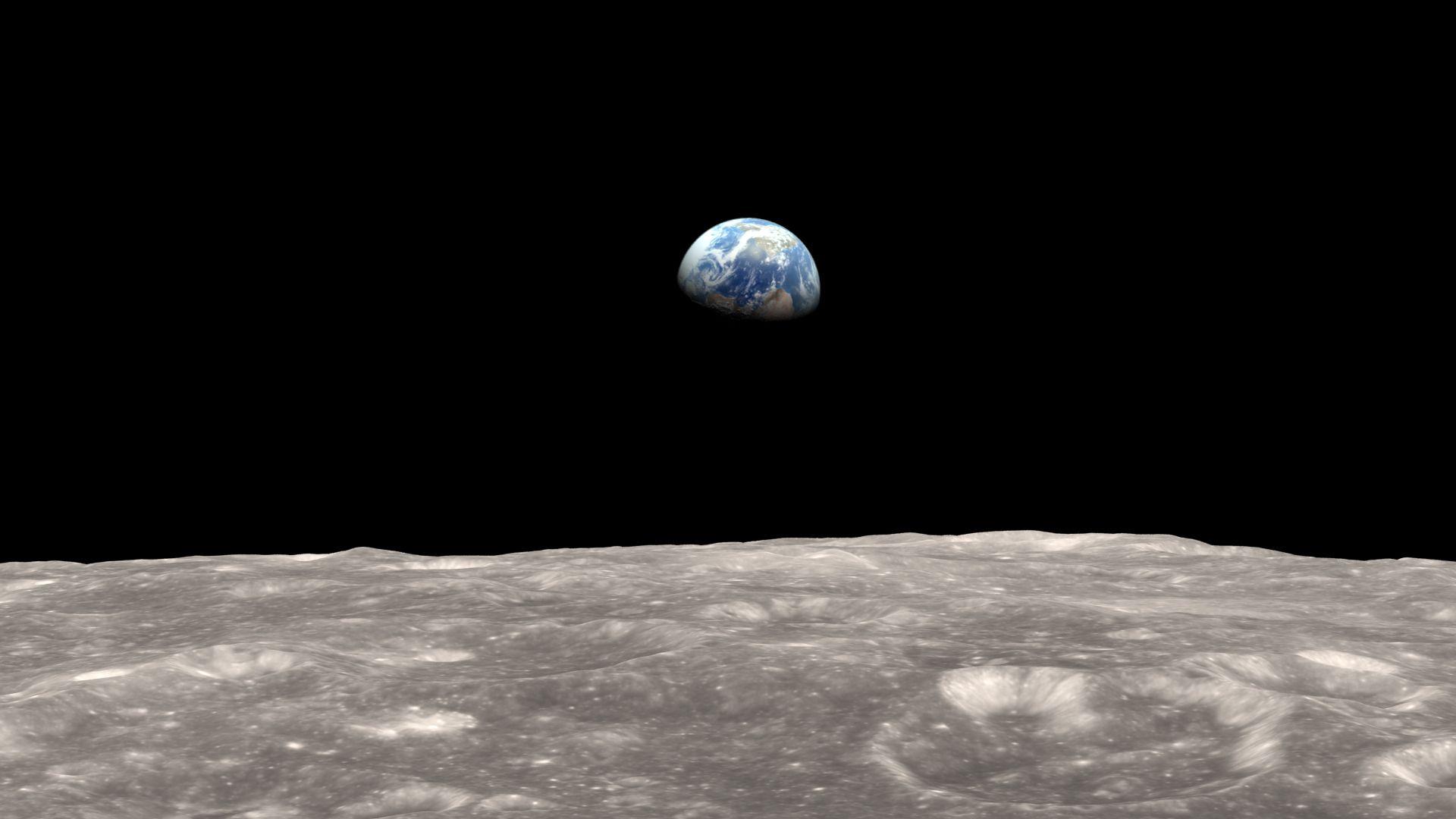 the moon from earth