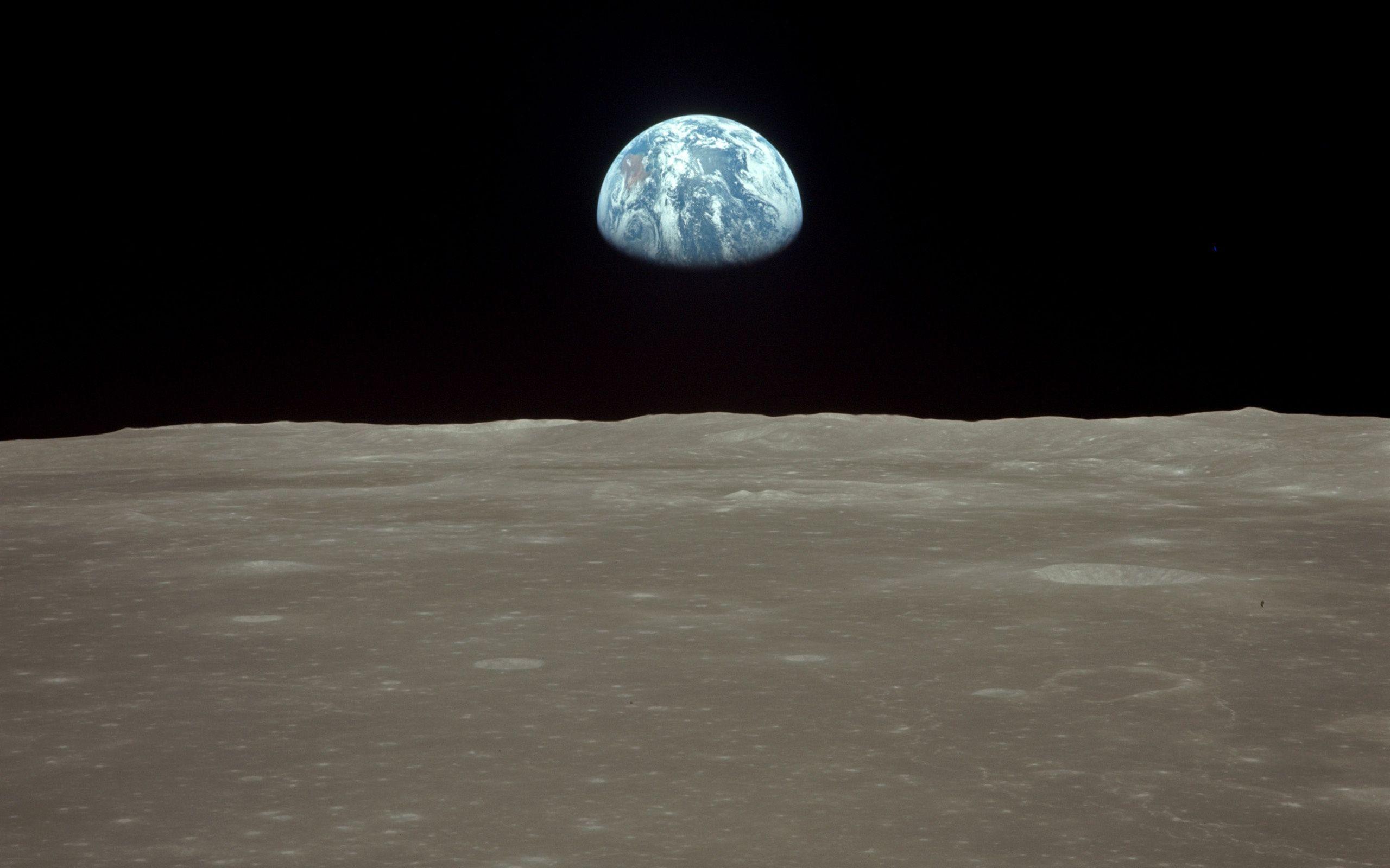 2560x1600 Moon Earth View wallpaperx1600