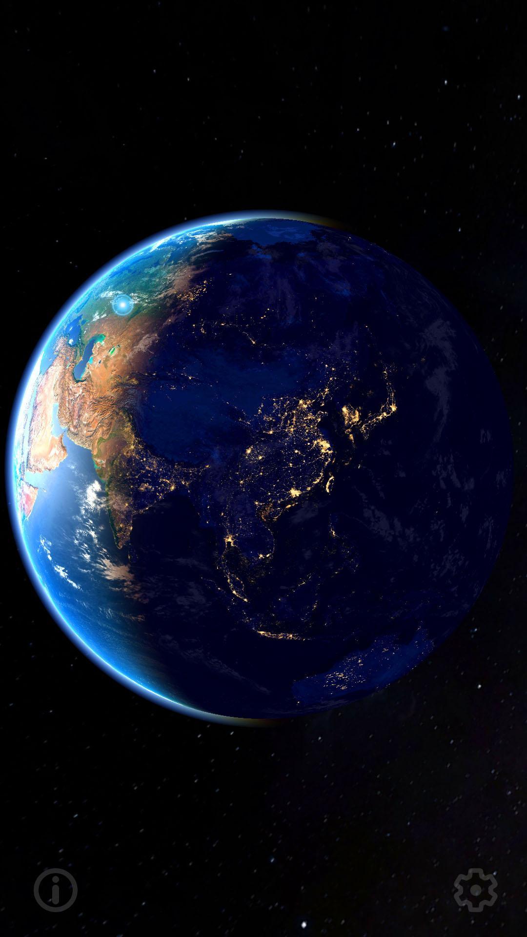1080x1920 3D Earth & Real Moon. Live Wallpaper. for Android