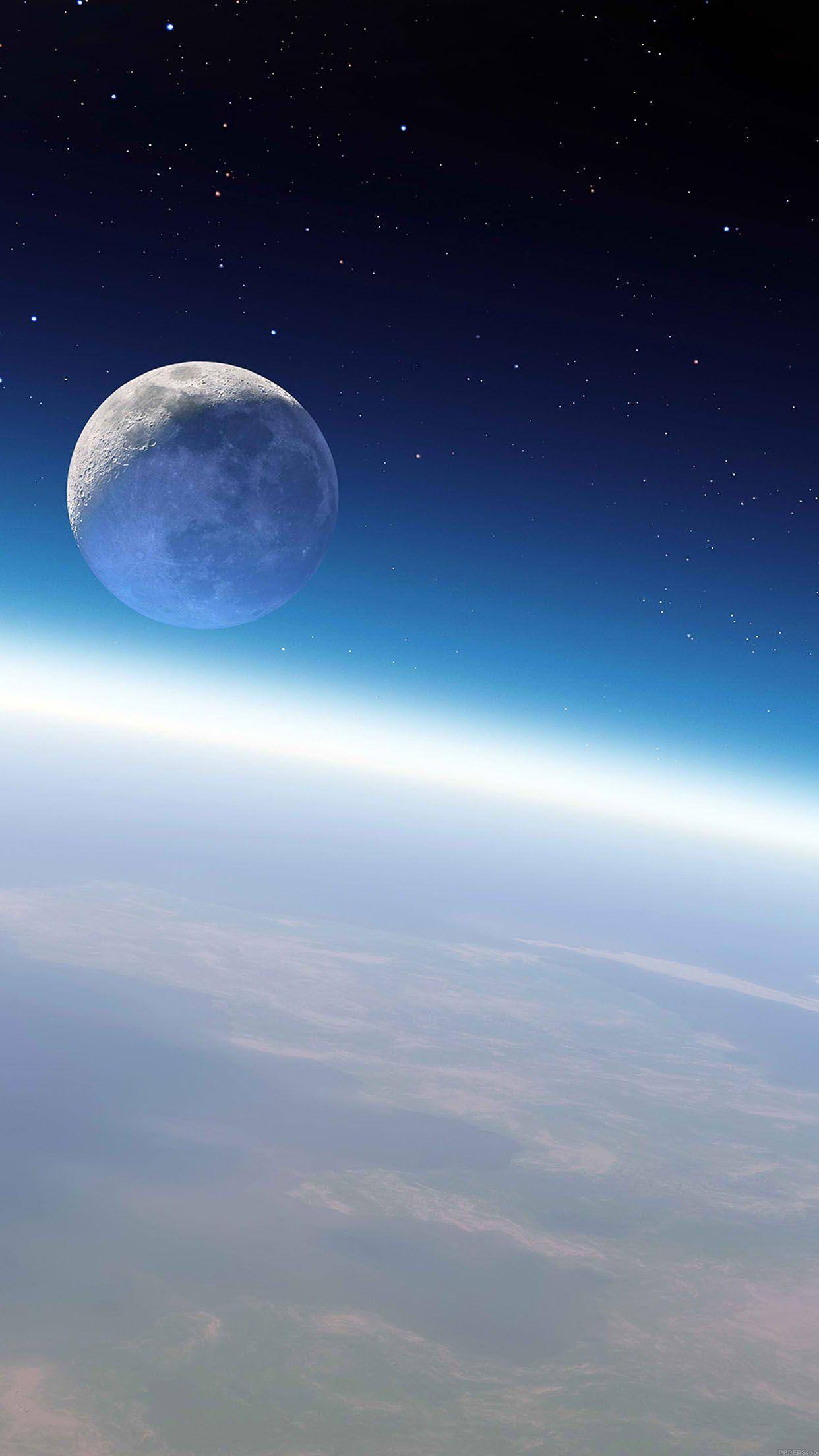 1242x2208 Wallpaper Earth And Moon Space 34 Iphone6 Plus