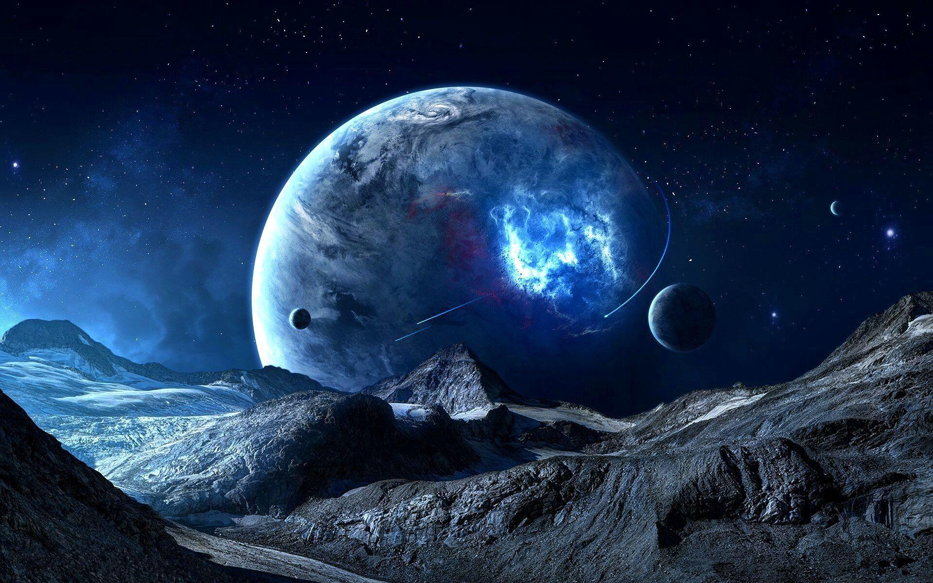 1920x1200 Earth View From Moon