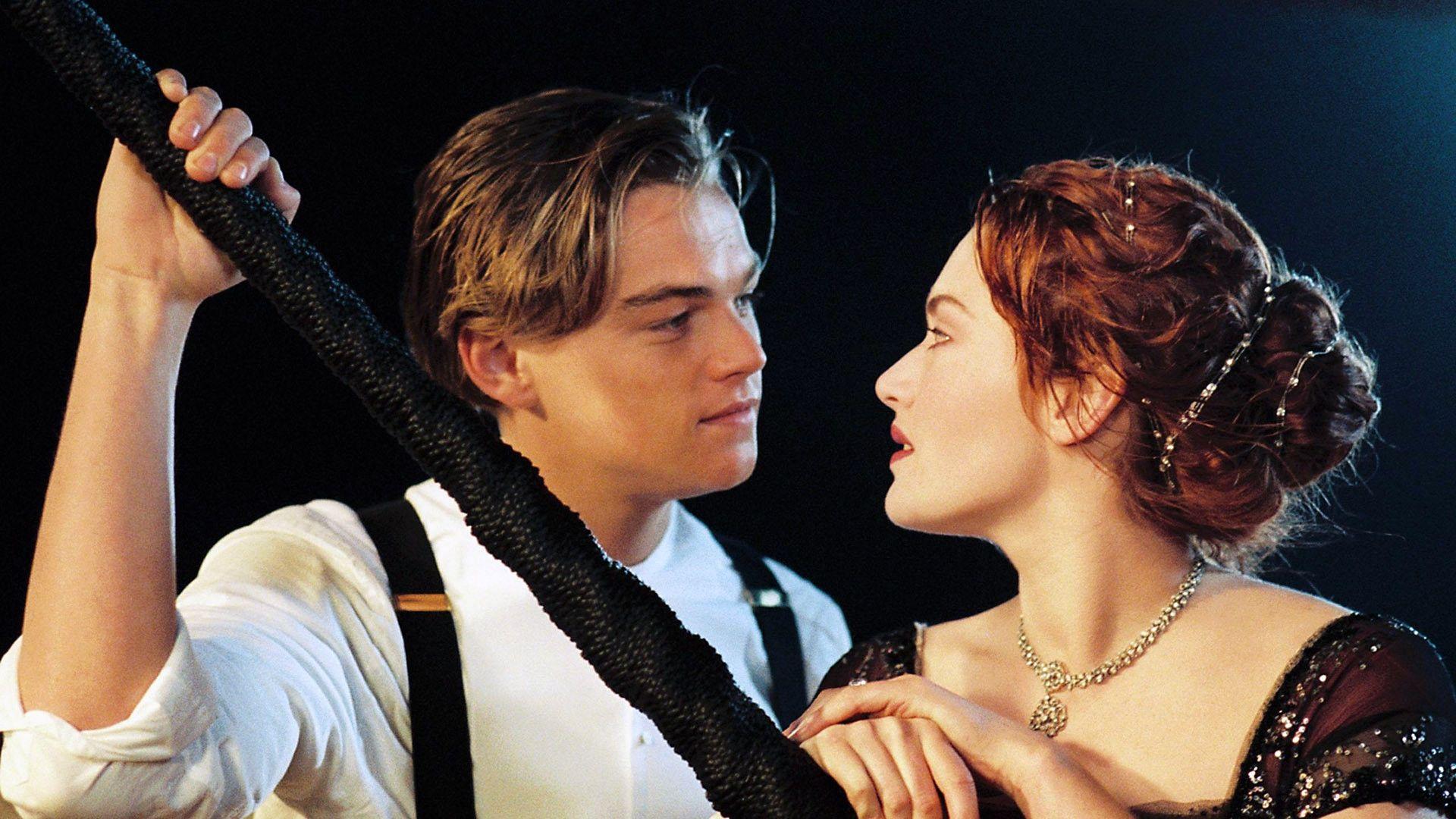 1920x1080 Download Wallpaper 1920x1080 titanic, leonardo dicaprio, jack dawson, kate winslet, rose dewitt bukater, love Full HD 1080p HD Background