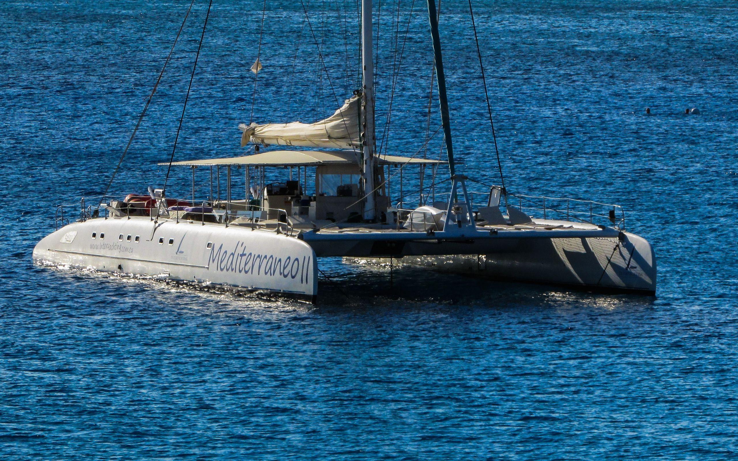 2560x1600 Desktop Wallpaper Catamaran Boat In Sea, HD Image, Picture, Background, 3bfbeo
