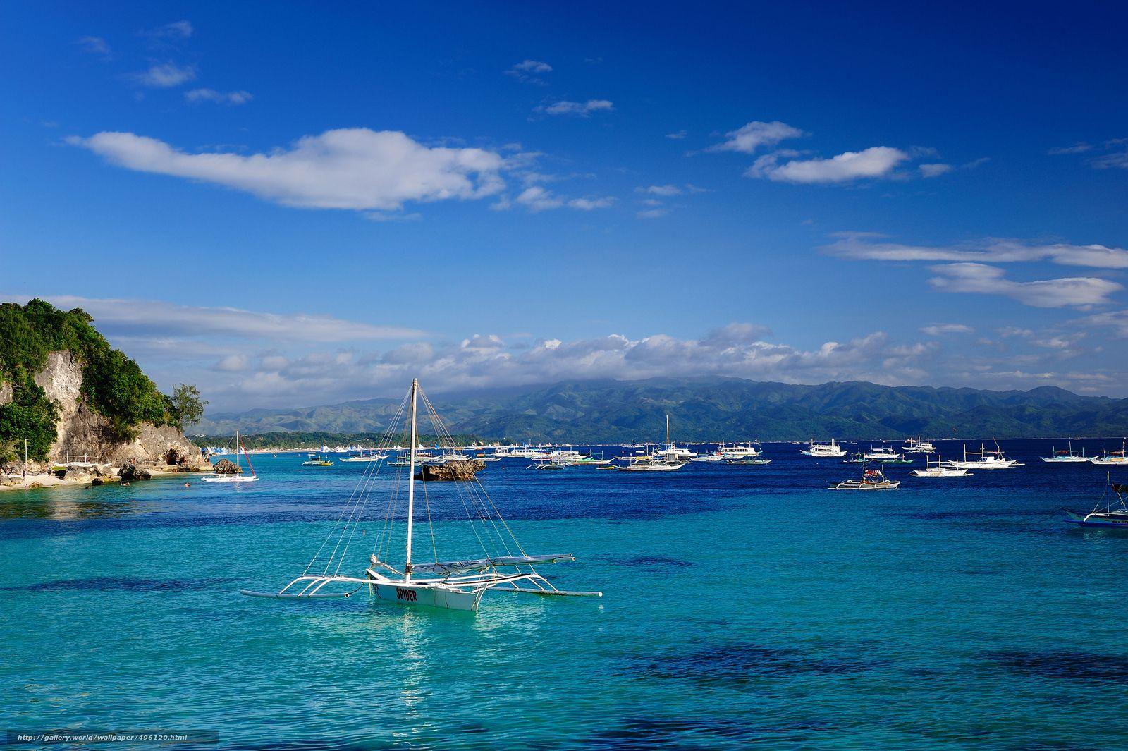 1600x1065 Download wallpaper sea, sunny, Yacht, catamaran free desktop wallpaper in the resolution 2048x1363