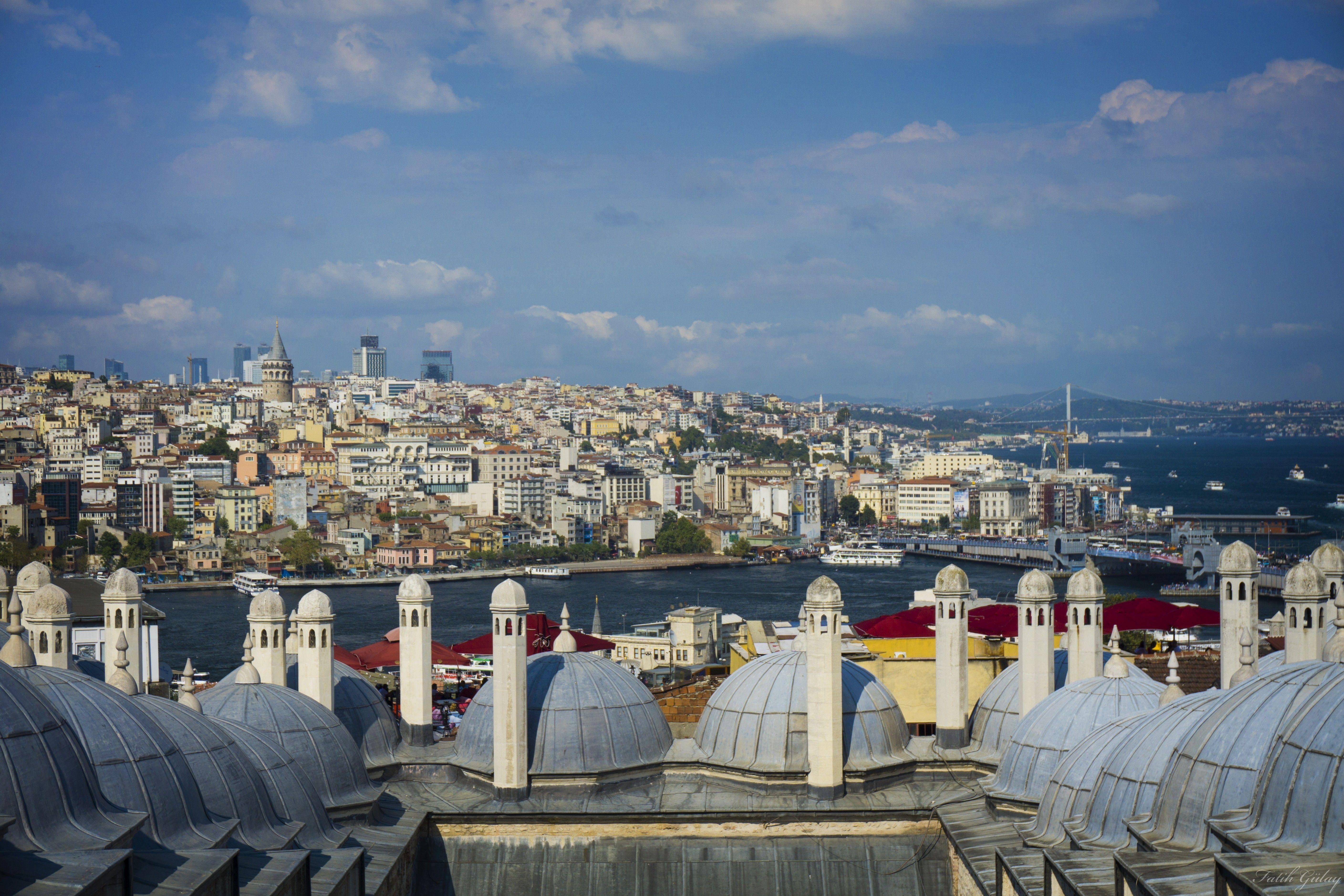 5635x3757 Download 5635x3757 Turkey Istanbul, Bosphorus, Architecture, Clouds Wallpaper