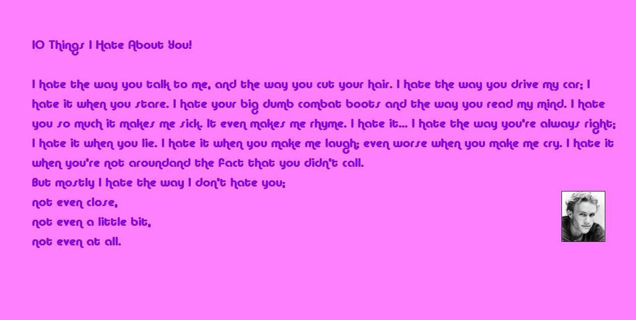 1263x635 things I hate about toi poem Things I Hate About toi fan Art