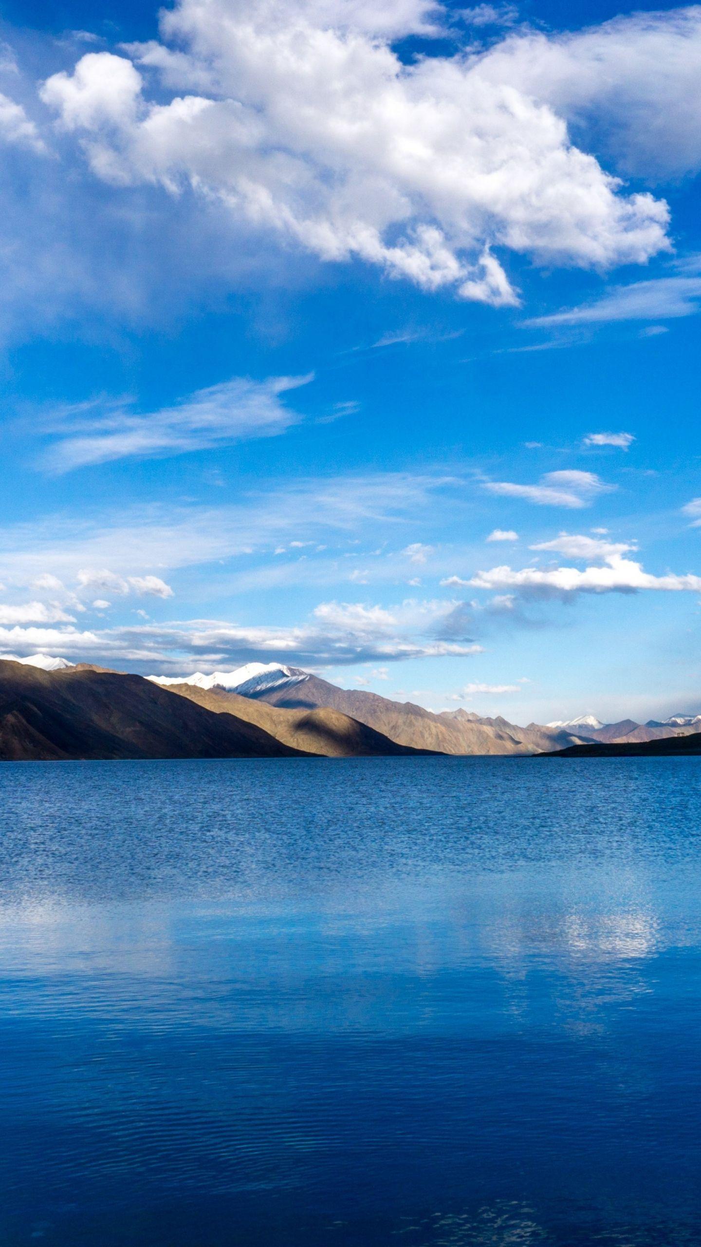 1440x2560 Download 1440x2560 wallpaper lake, mountains, sunny day, sky, clouds, nature, qhd samsung galaxy s s edge, note, lg g 1440x2560 HD image, background, 1956