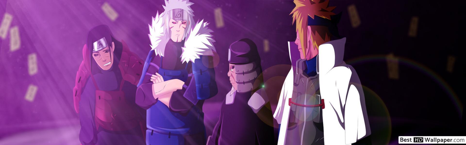 1920x600 Naruto Shippuden Namikaze, Hiruzen Sarutobi, Tobirama Senju, Hashirama Senju HD wallpaper download