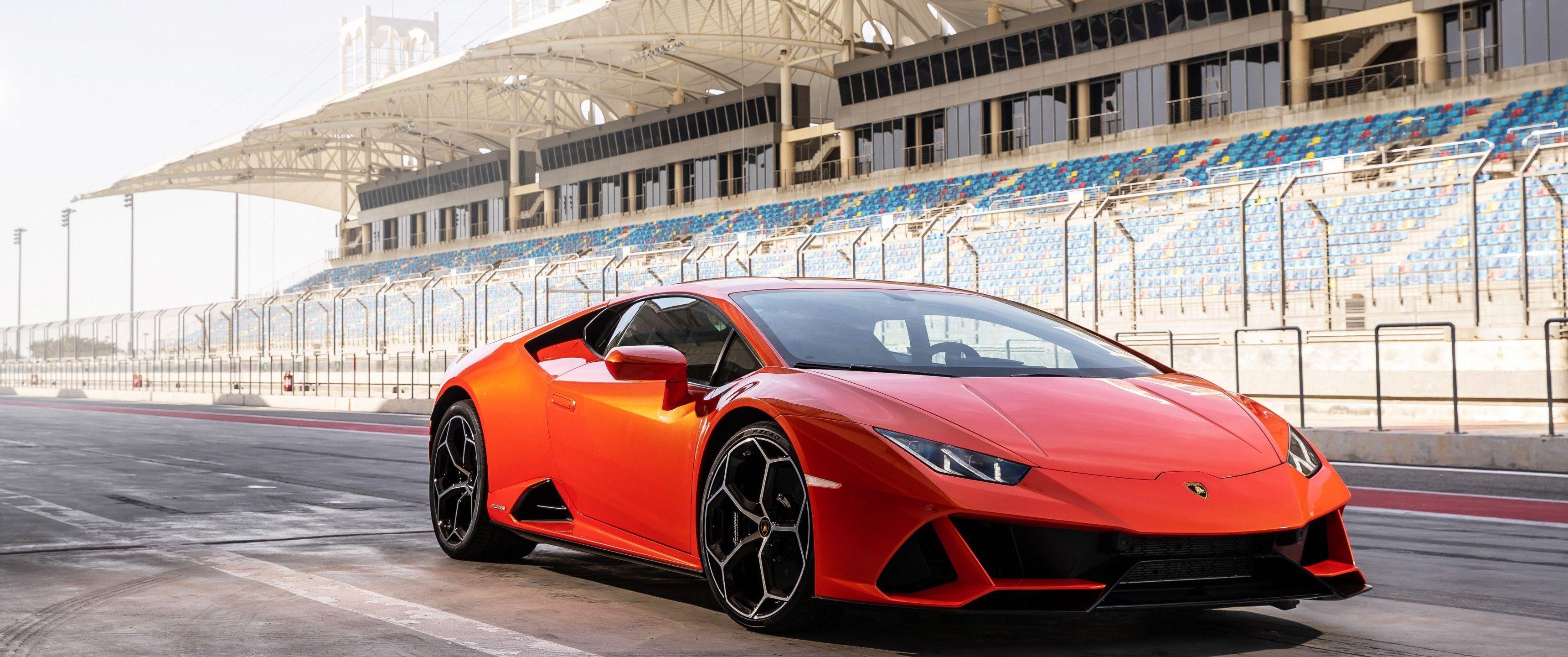 3440x1440 Download 3440x1440 Lamborghini Huracan Evo, Orange, Supercars Wallpaper