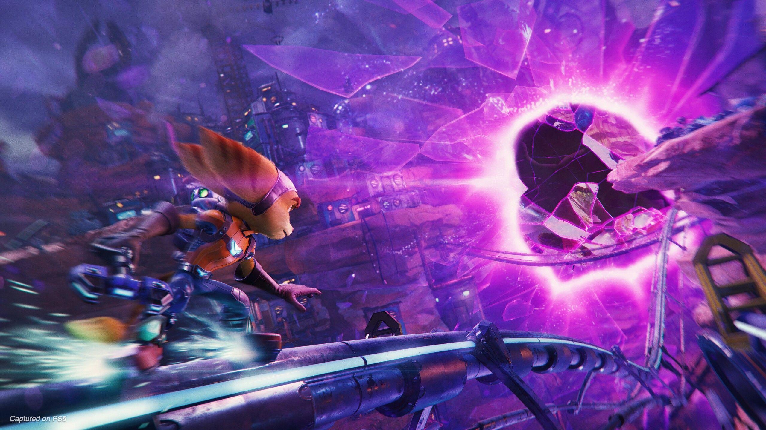 2560x1440 Wallpaper Ratchet & Clank: Rift Apart, gameplay, PlayStation PS Games