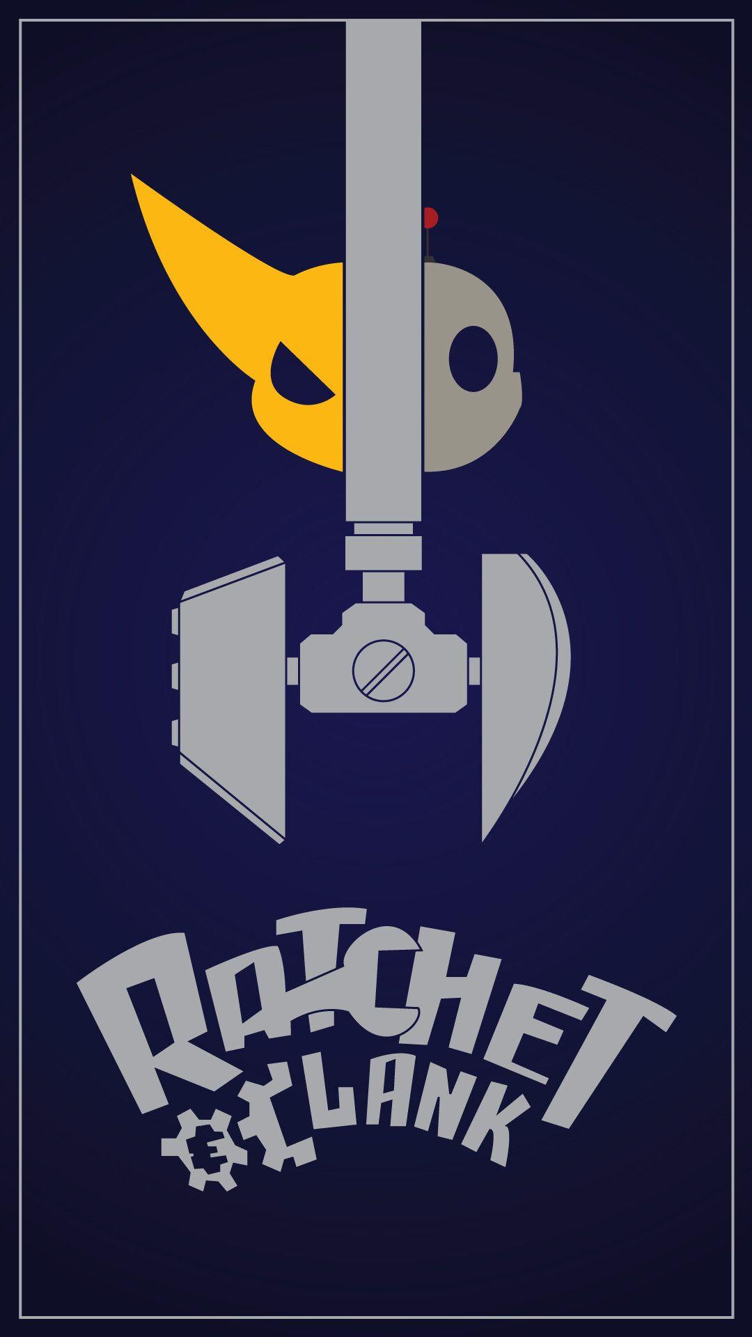 1080x1920 Ratchet & Clank minimalist poster