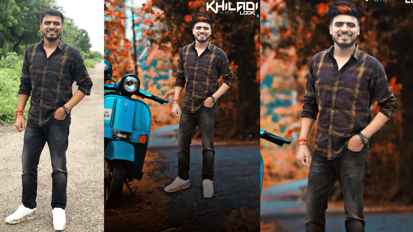 1600x900 Amit Bhadana Khiladi Wala Look.. Picsart Superstar Photo Editing.. Awesome scooter HD Background